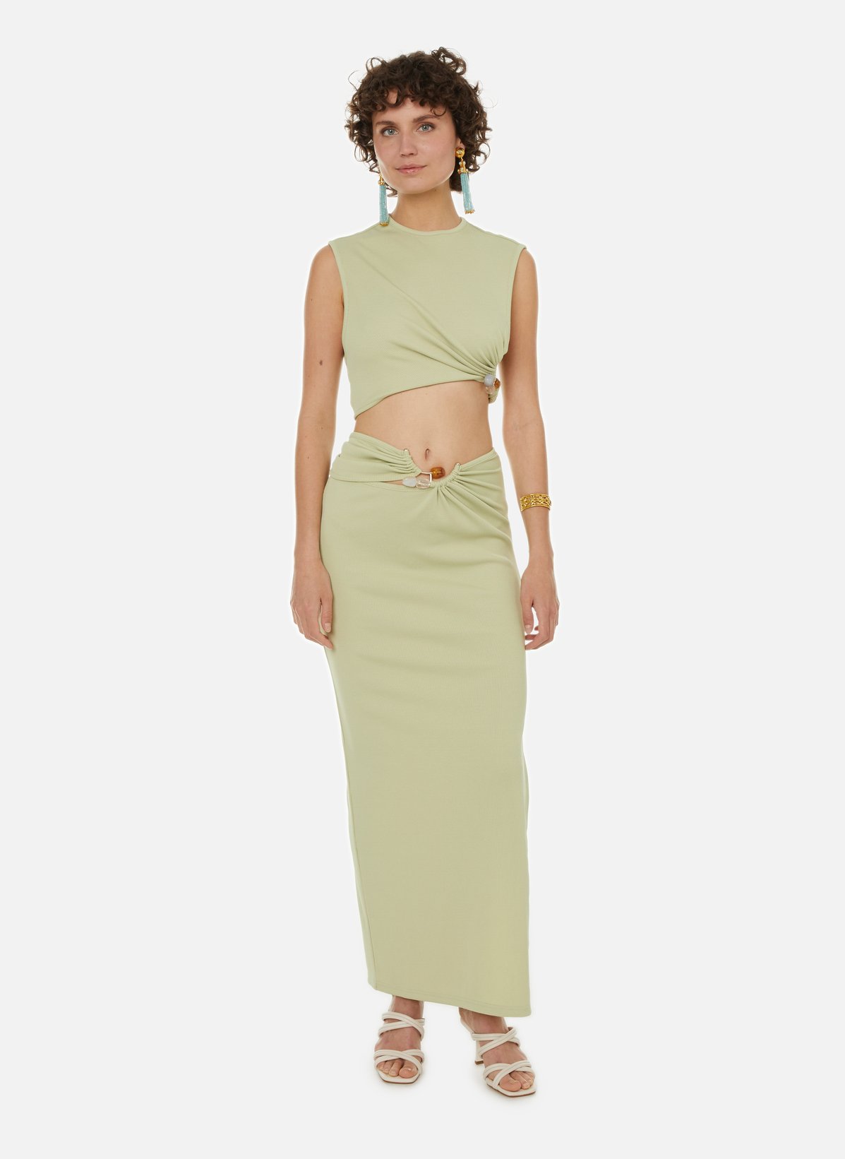 Jupe courte zippée verte taille 10 Christopher Banks stretch Jupe courte zippée verte taille 10 Christopher Banks stretch