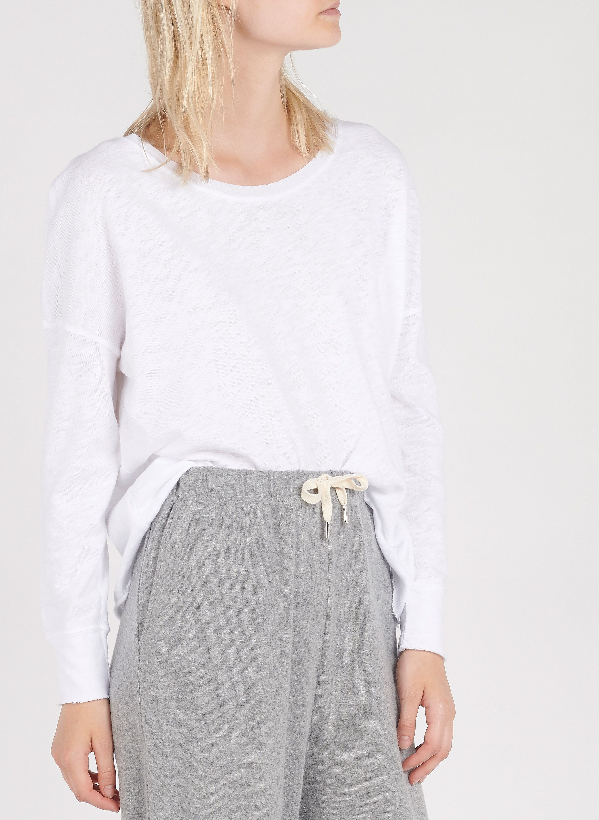 Tee-shirt col bateau en coton sonoma AMERICAN VINTAGE Blanc