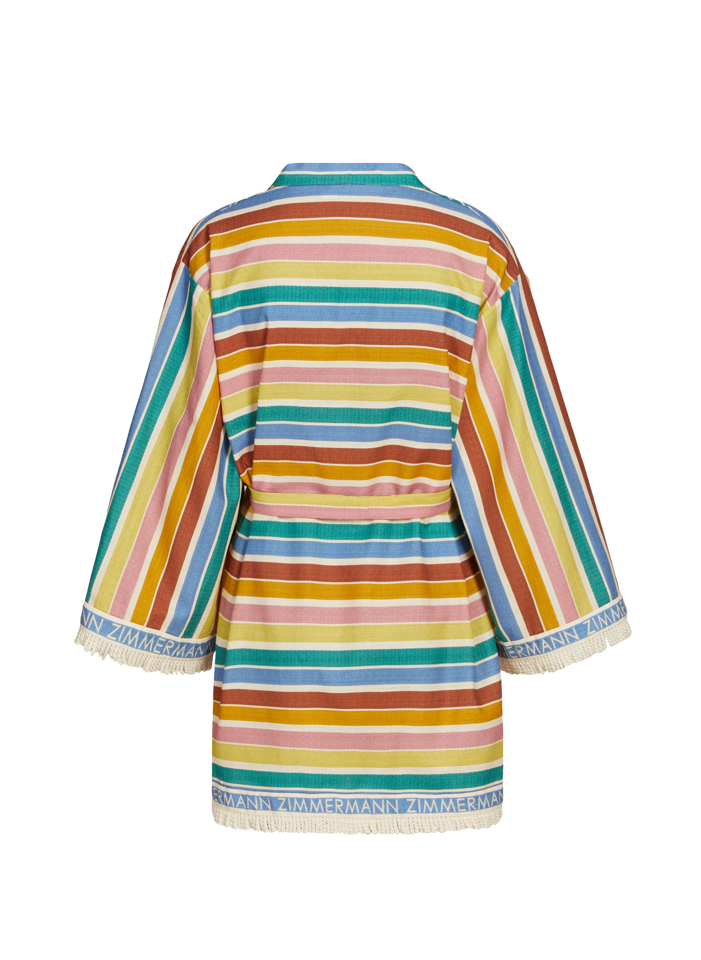 Kimono rayé en coton ZIMMERMANN Multicolore