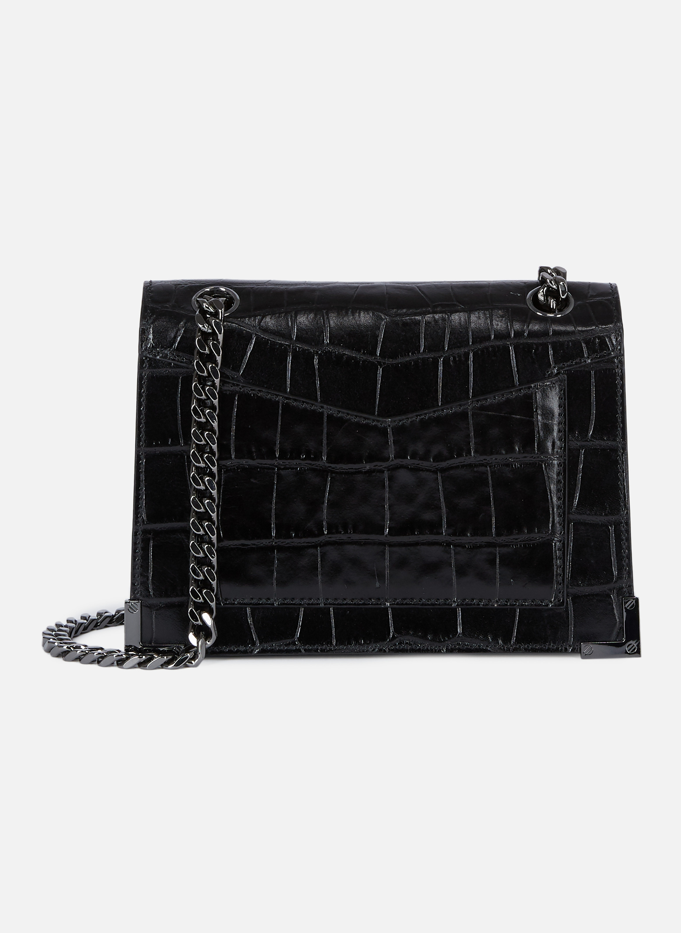 Sac emily small chaîne cuir embossé THE KOOPLES Noir