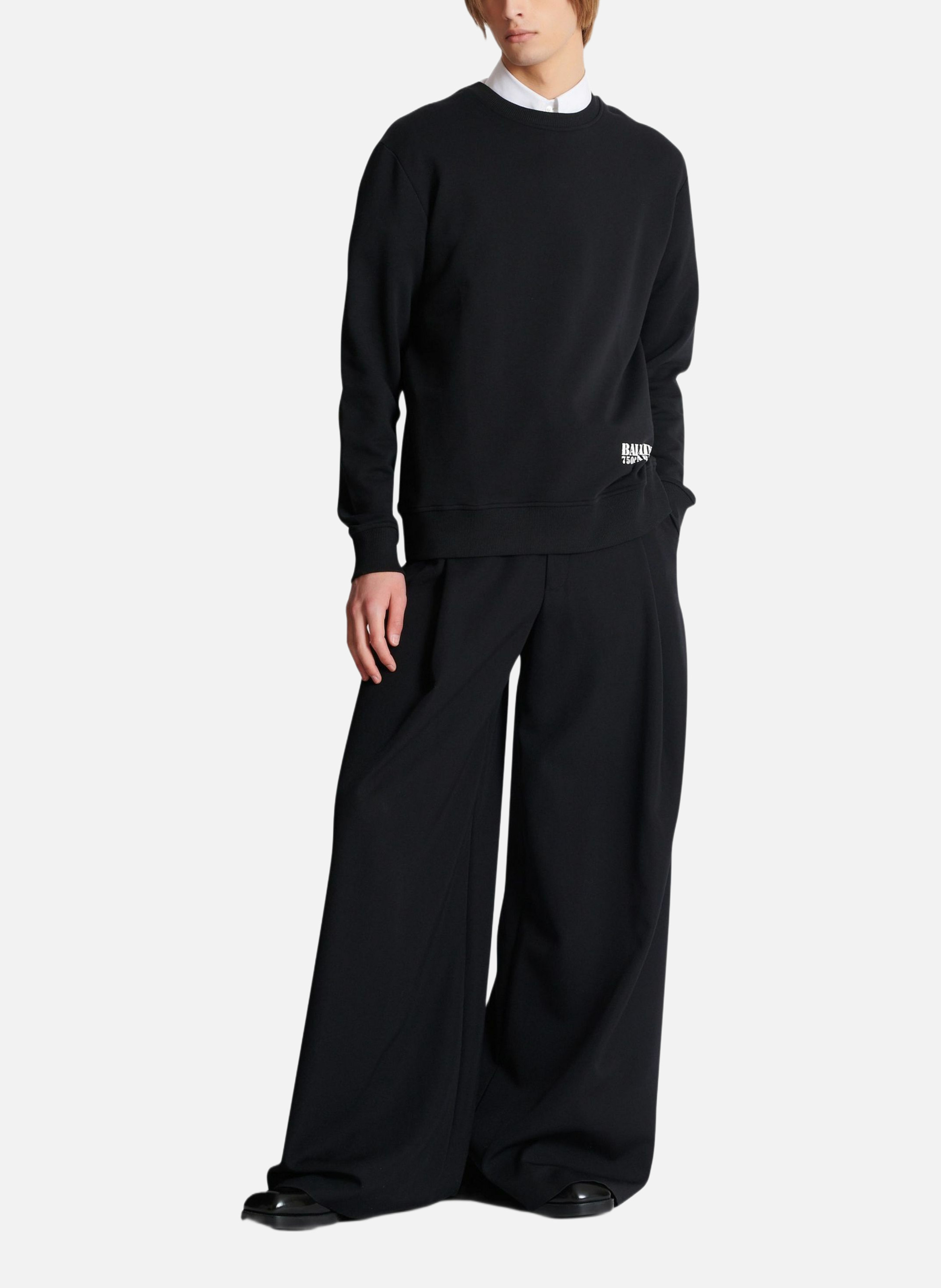 Sweat-shirt imprimé small balmain stamp BALMAIN Noir