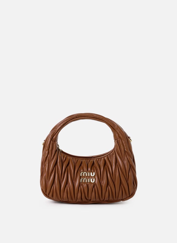 Quilted handbag Brown by MIU MIU MIU MIU Quilted handbag Brown