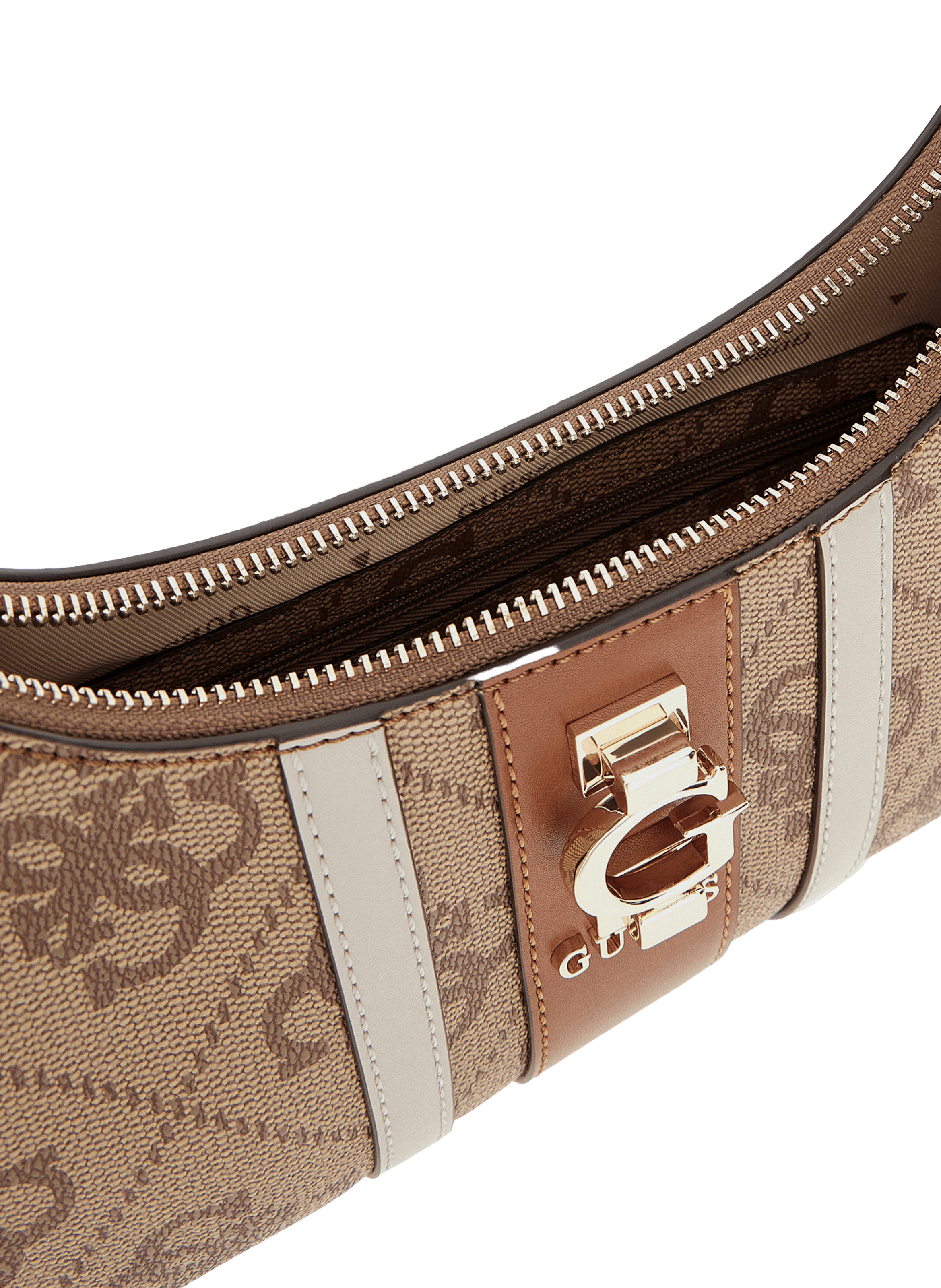 Logo shoulder bag GUESS Brown