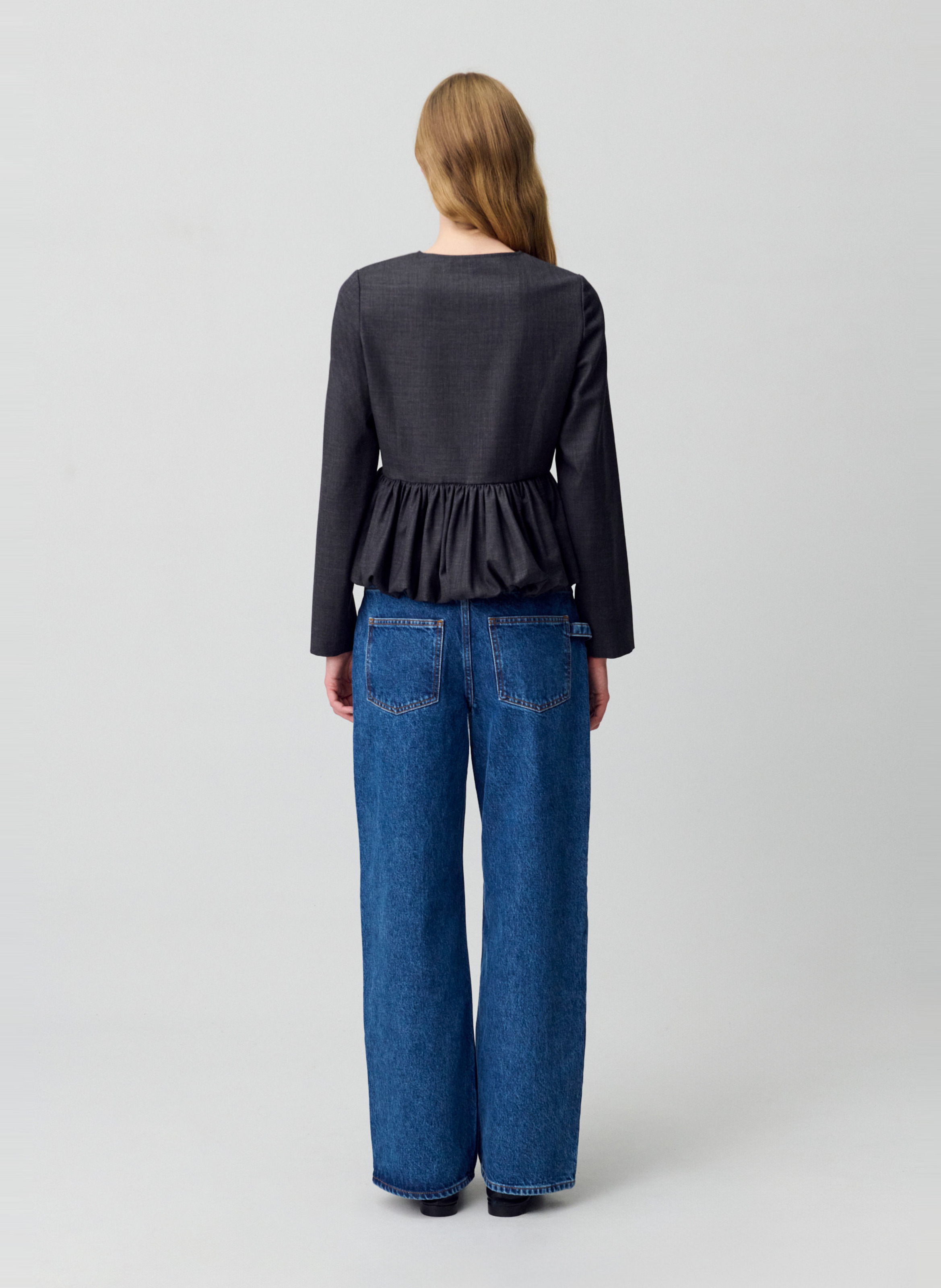 Top manches longues boutonné uni berenice CLAUDIE PIERLOT Gris