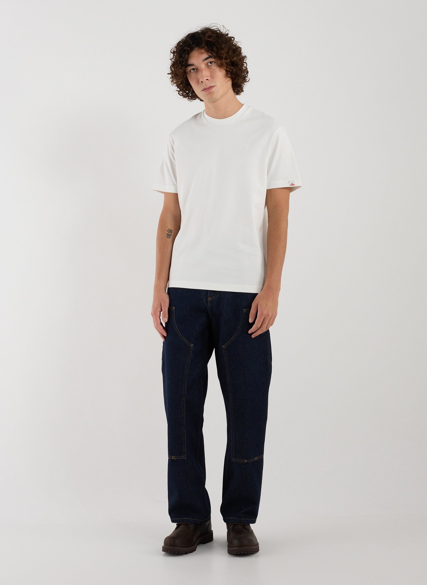 T-shirt droit en coton REPLAY Blanc