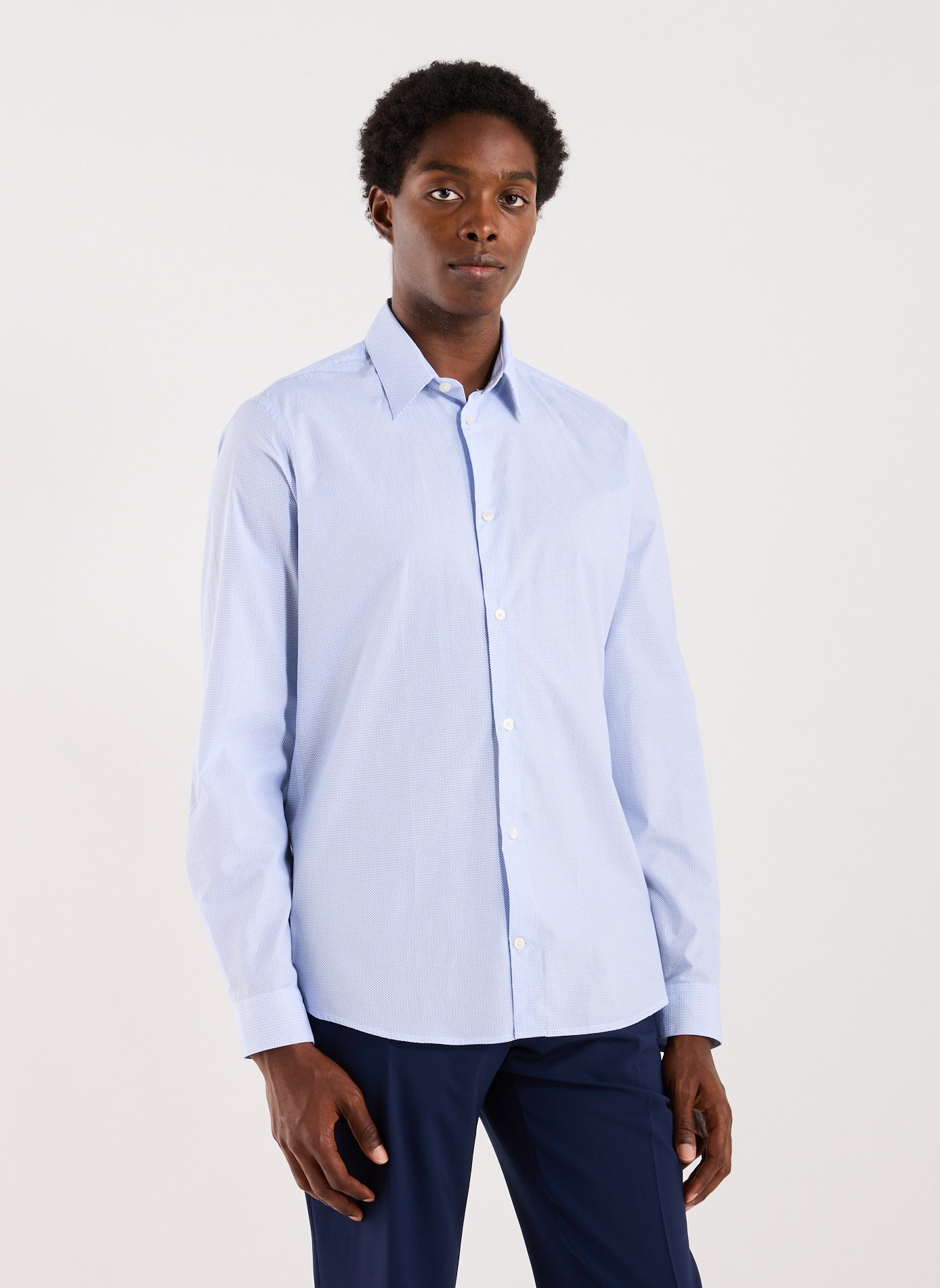 Cotton shirt AU PRINTEMPS PARIS Blue