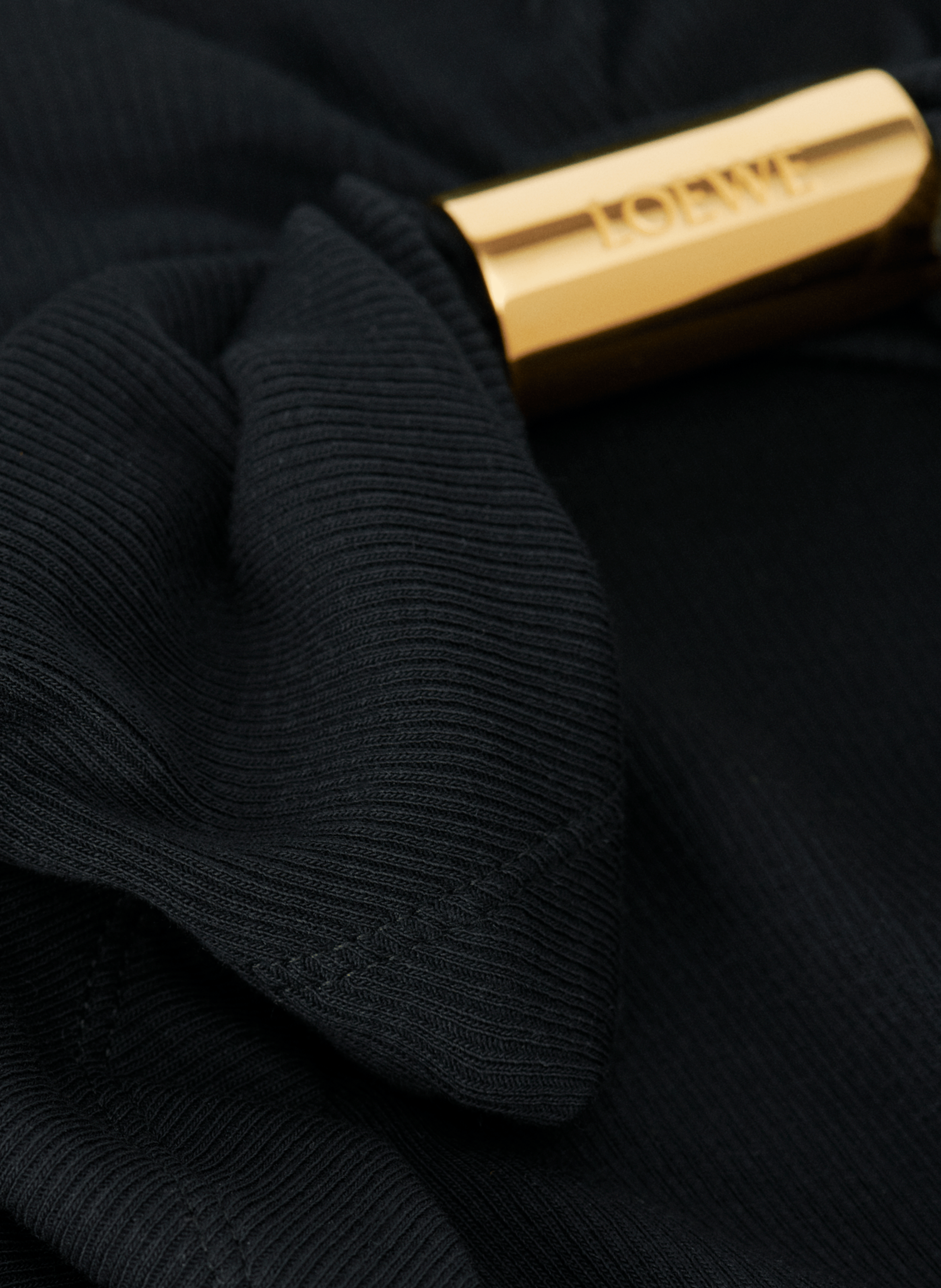 Drapped tank top with mixed cotton ornament LOEWE Black