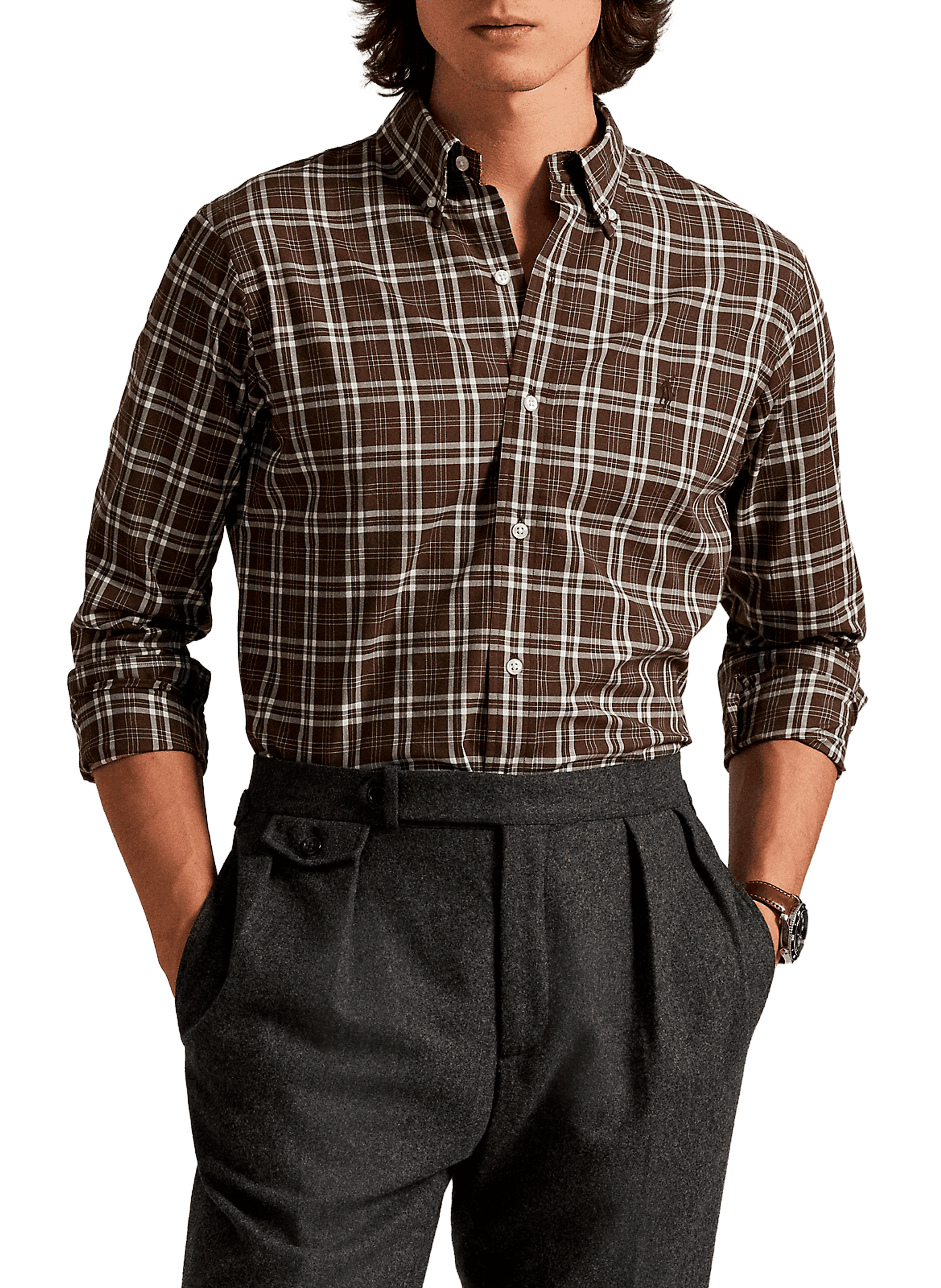 POLO RALPH LAUREN Checked cotton American collar shirt Multicolour