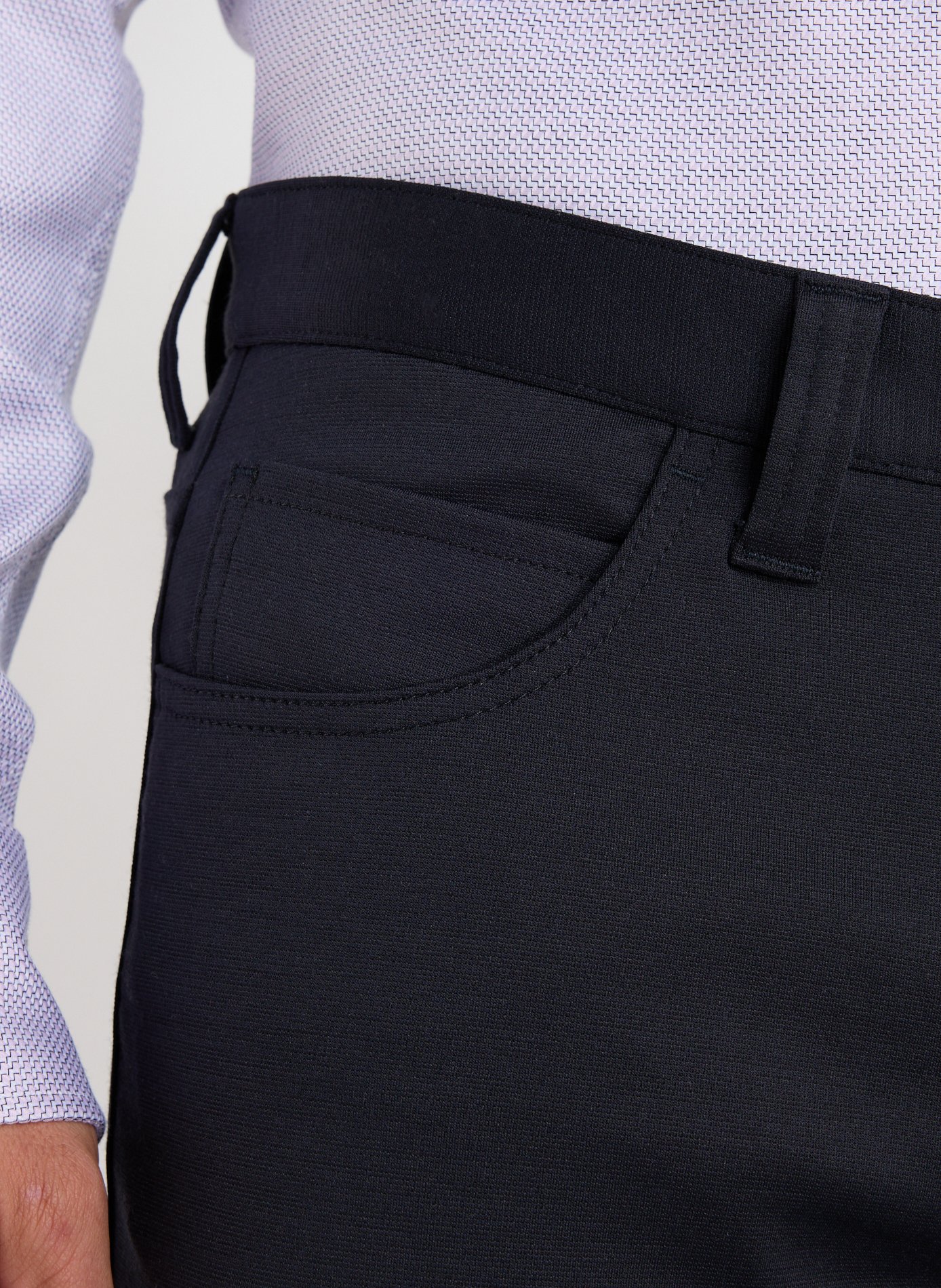 Slim wool-blend pants EMPORIO ARMANI Blue