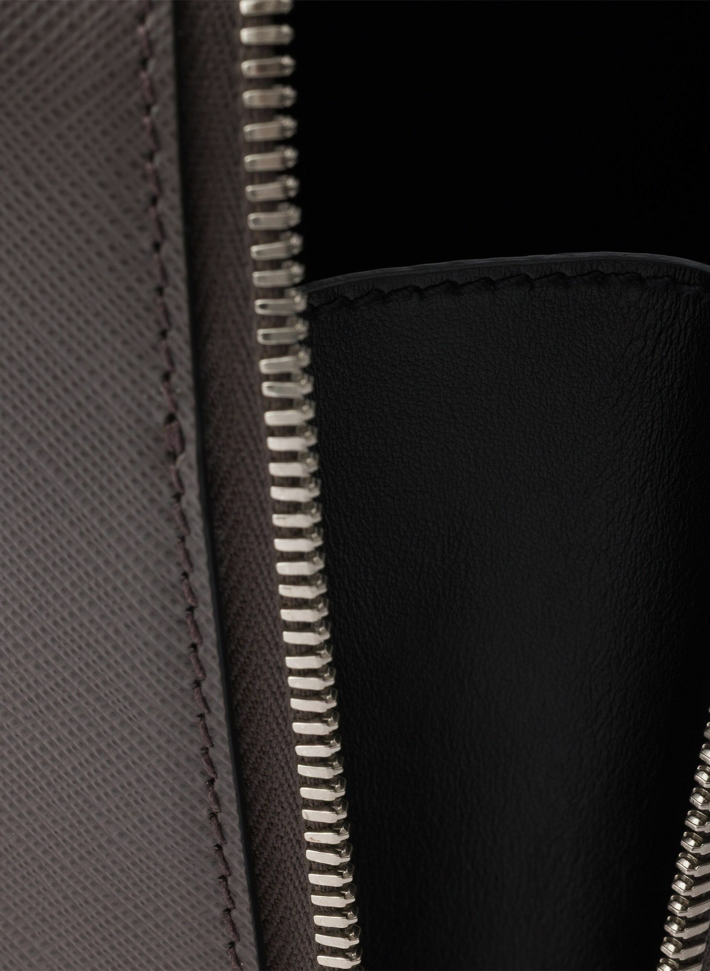 Sac prada brique en cuir saffiano PRADA Gris