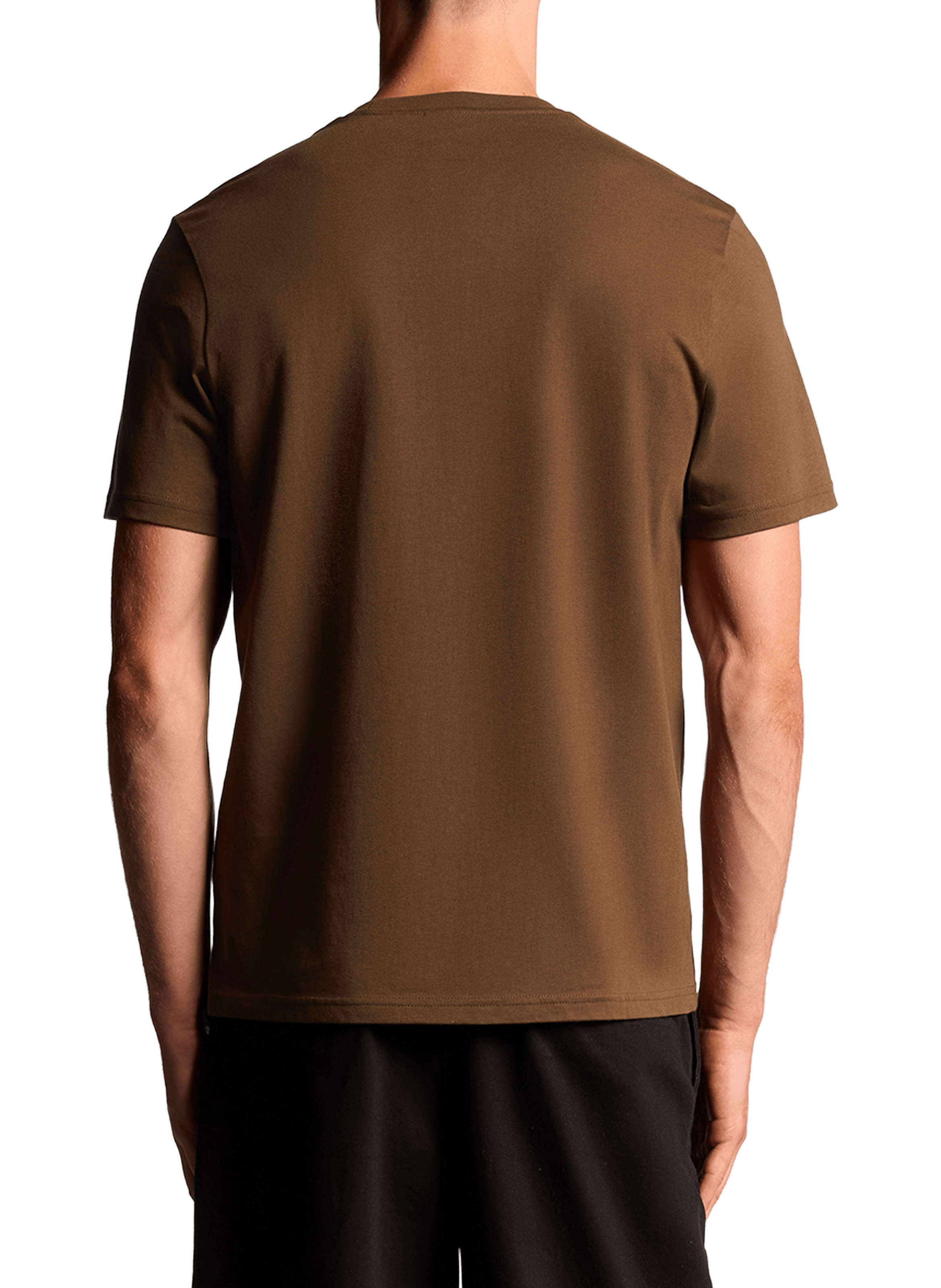 T-shirt à col rond en coton LYLE & SCOTT Marron