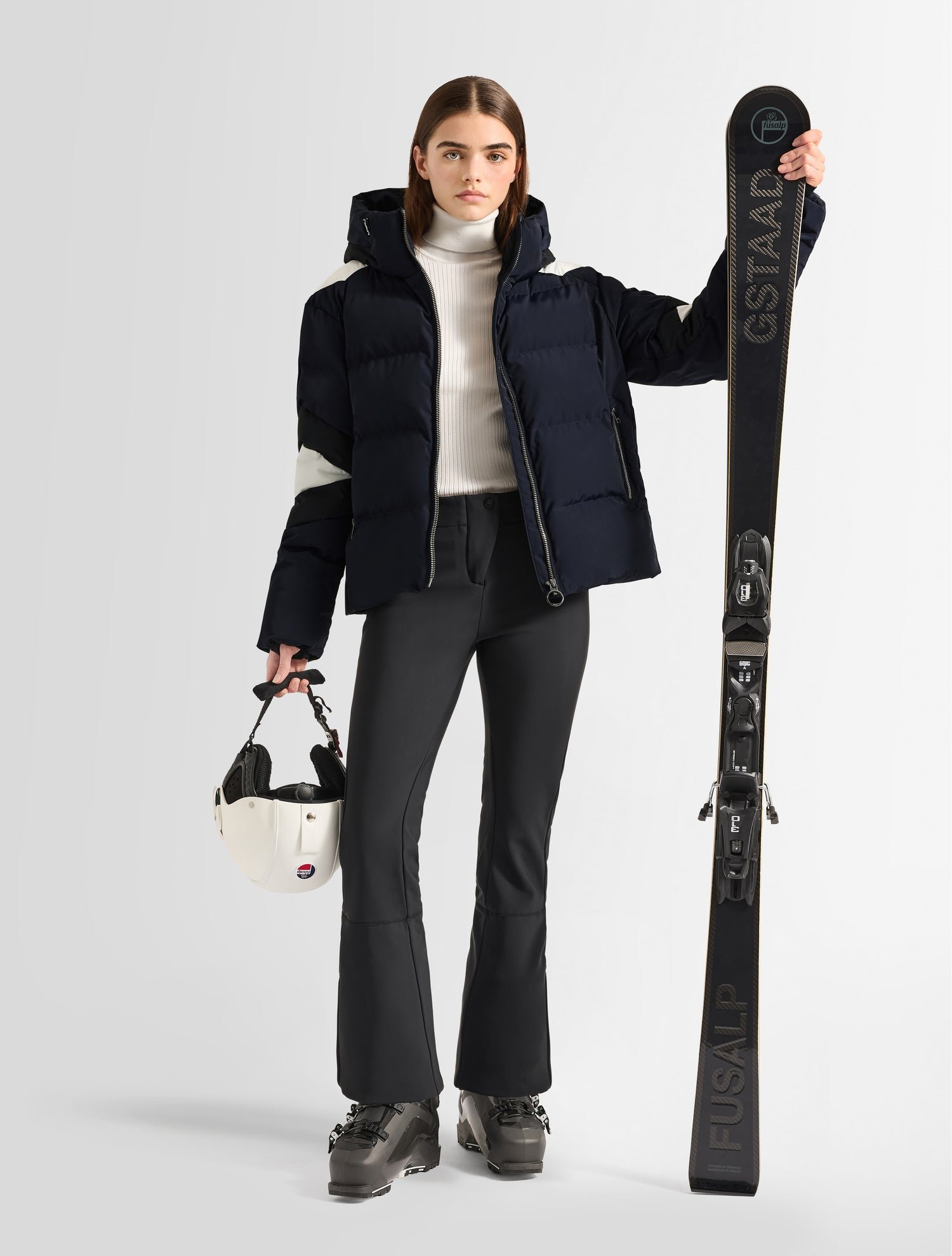 FUSALP Doudoune charloy col capuche coupe oversize Bleu