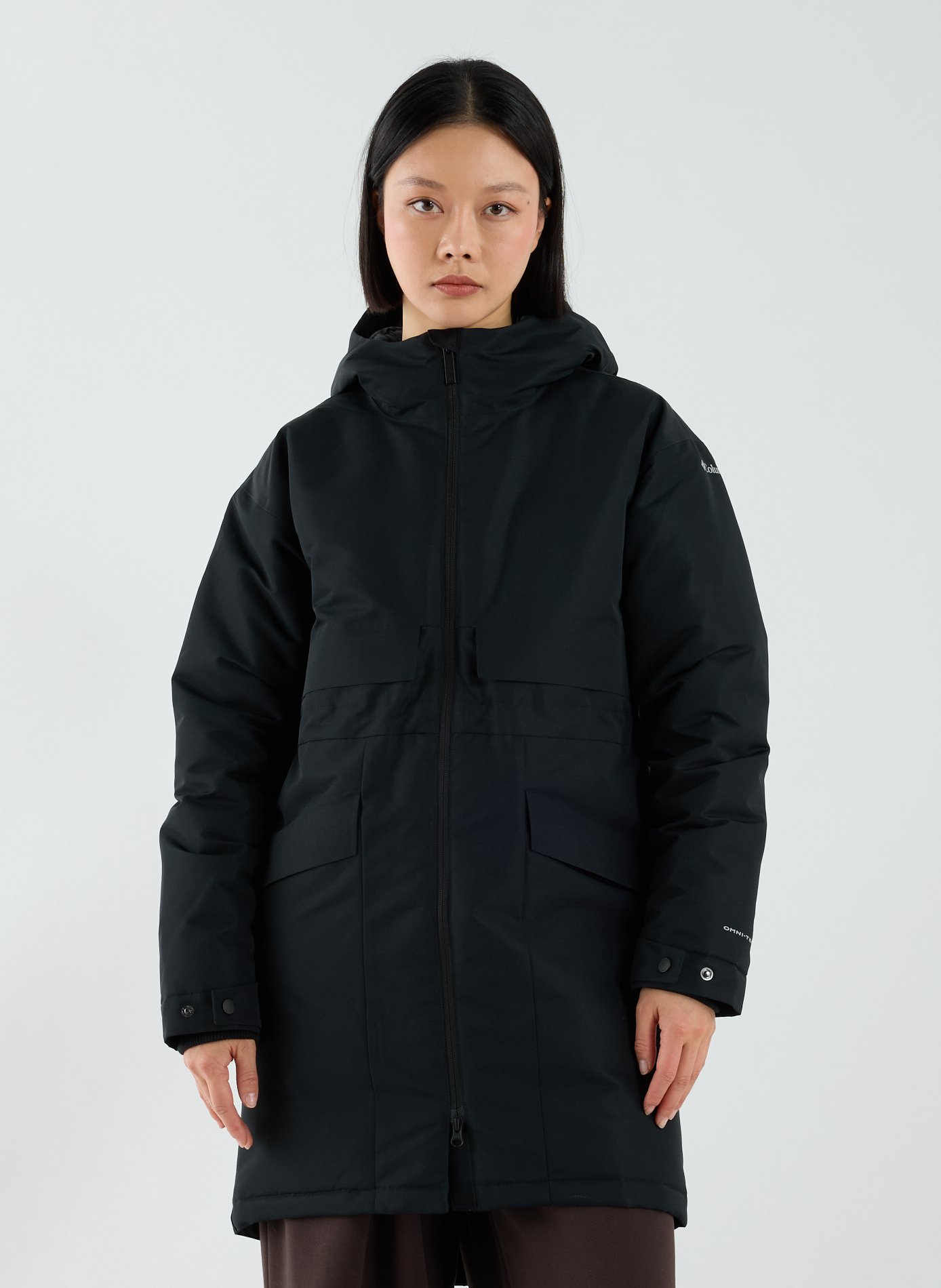 COLUMBIA Veste mi-longue à capuche Noir