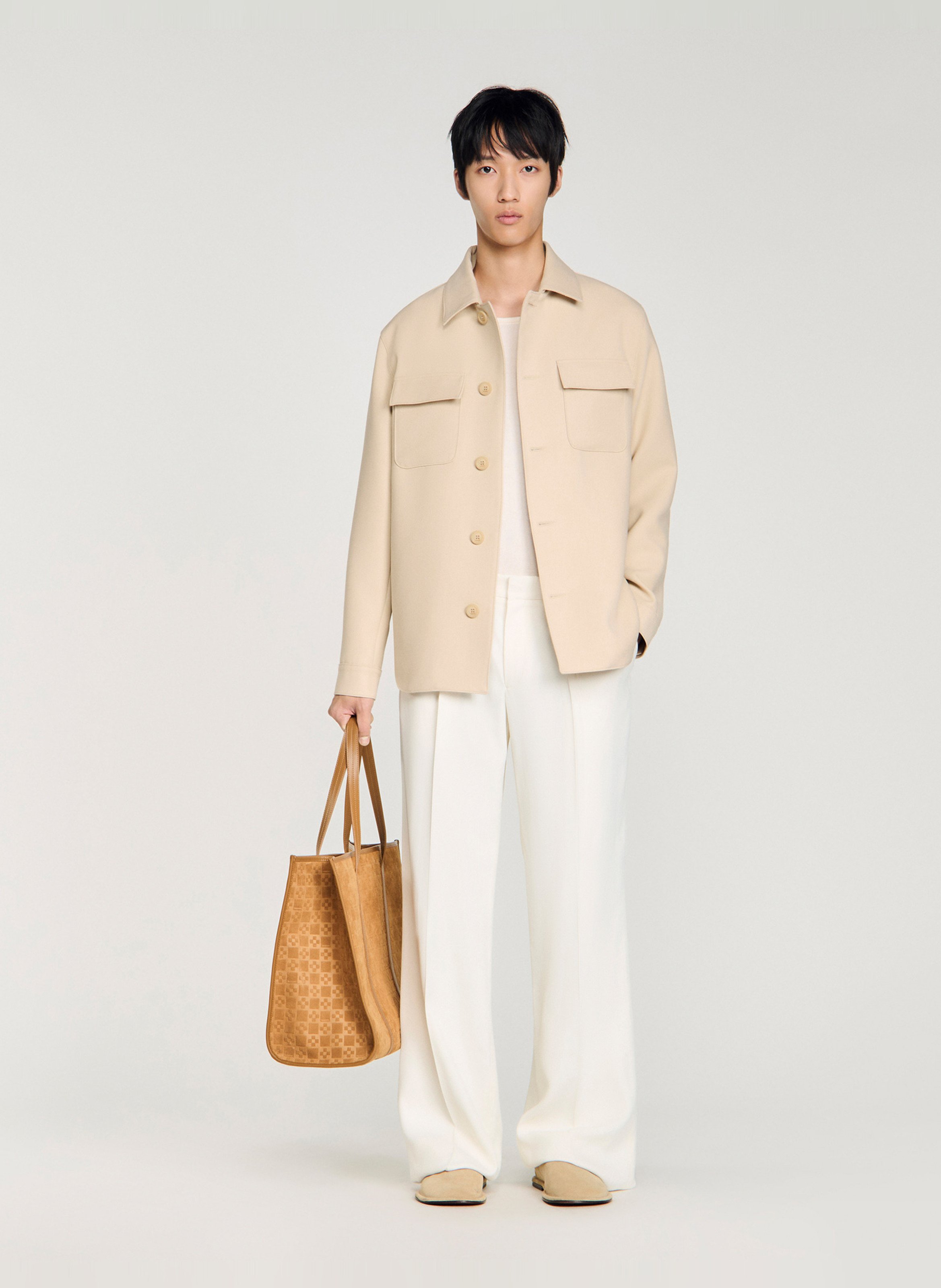 Surchemise col classique SANDRO Beige