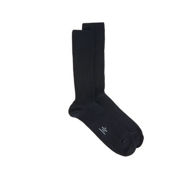 Chaussettes hautes côtelées en laine mérinos mélangée Chaussettes hautes côtelées en laine mérinos mélangée