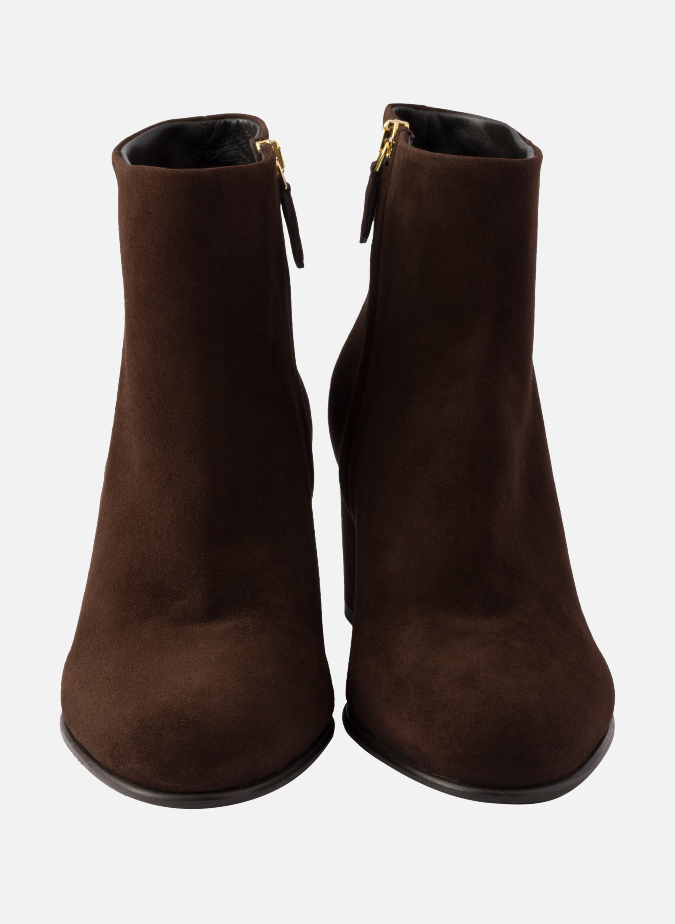 Bottines en veau velours PRADA Marron