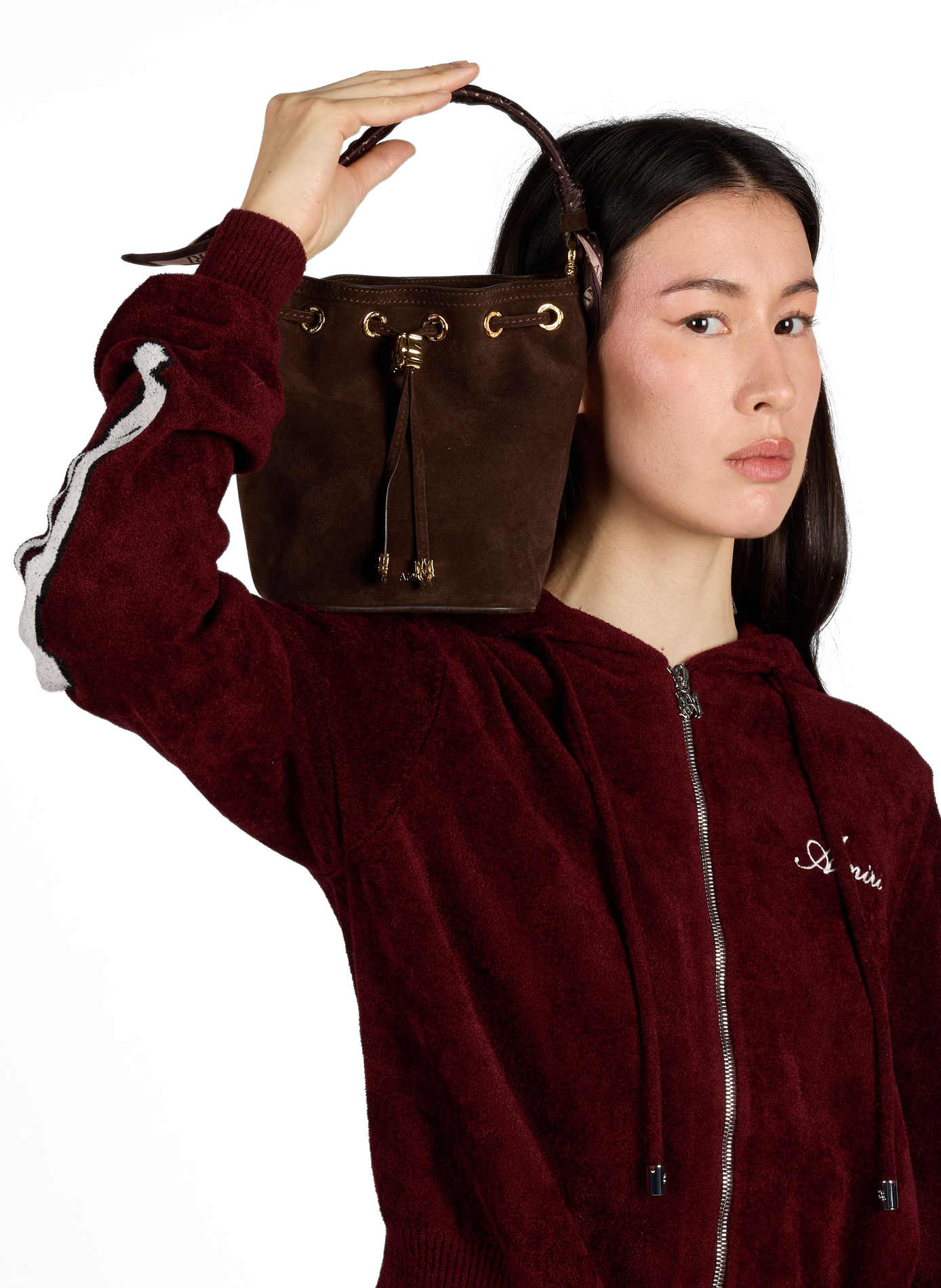 Suede leather bucket bag AMIRI Multicolour