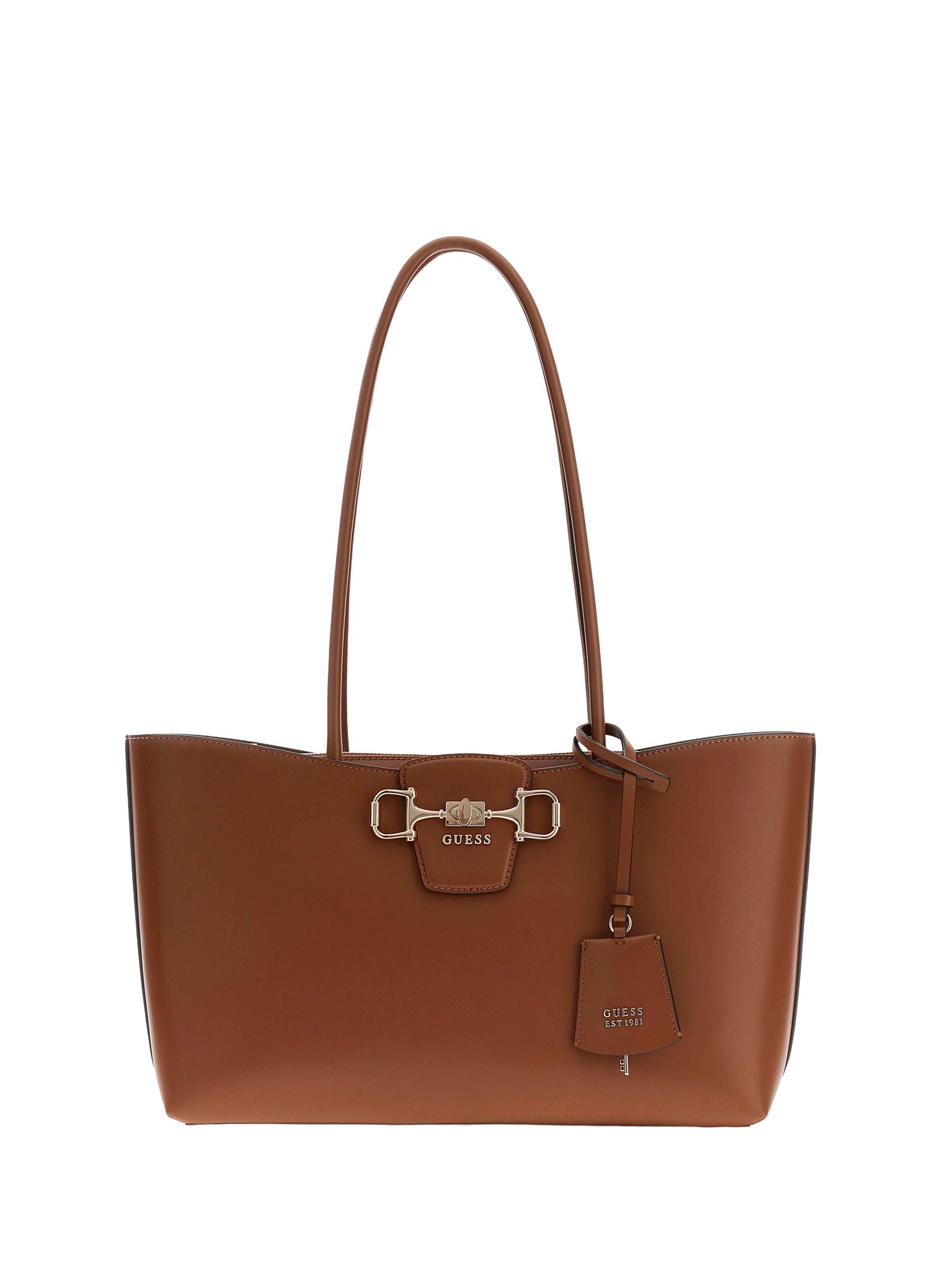 Effen schoudertas GUESS Bruin