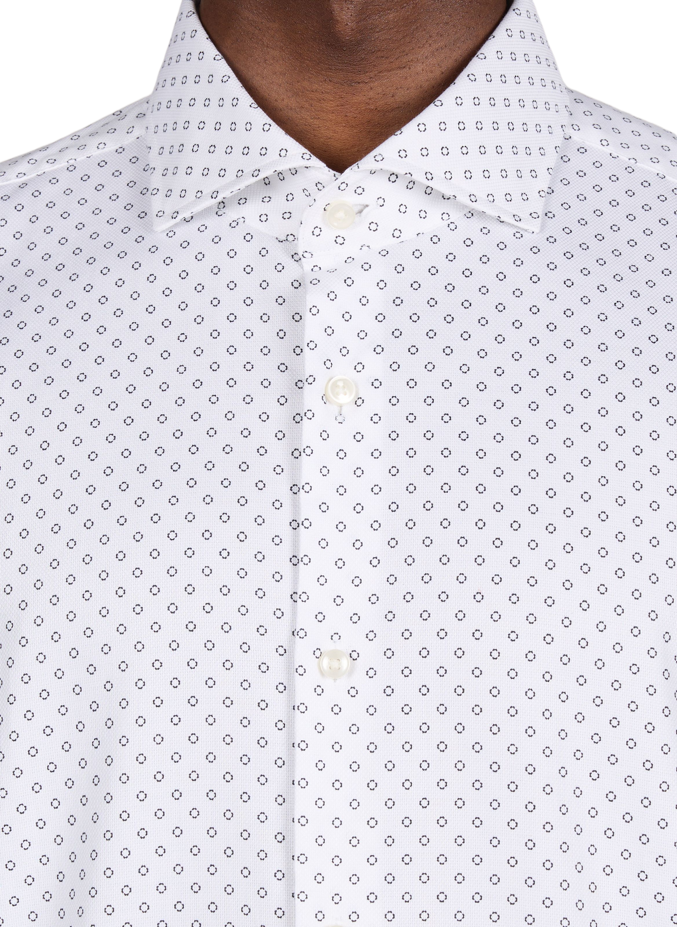 Joe patterned shirt in blended cotton BOSS White
