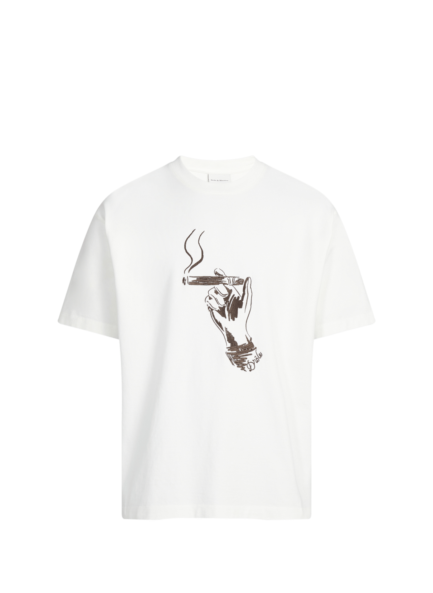 T-shirt Cuba imprimé en coton DROLE DE MONSIEUR Beige