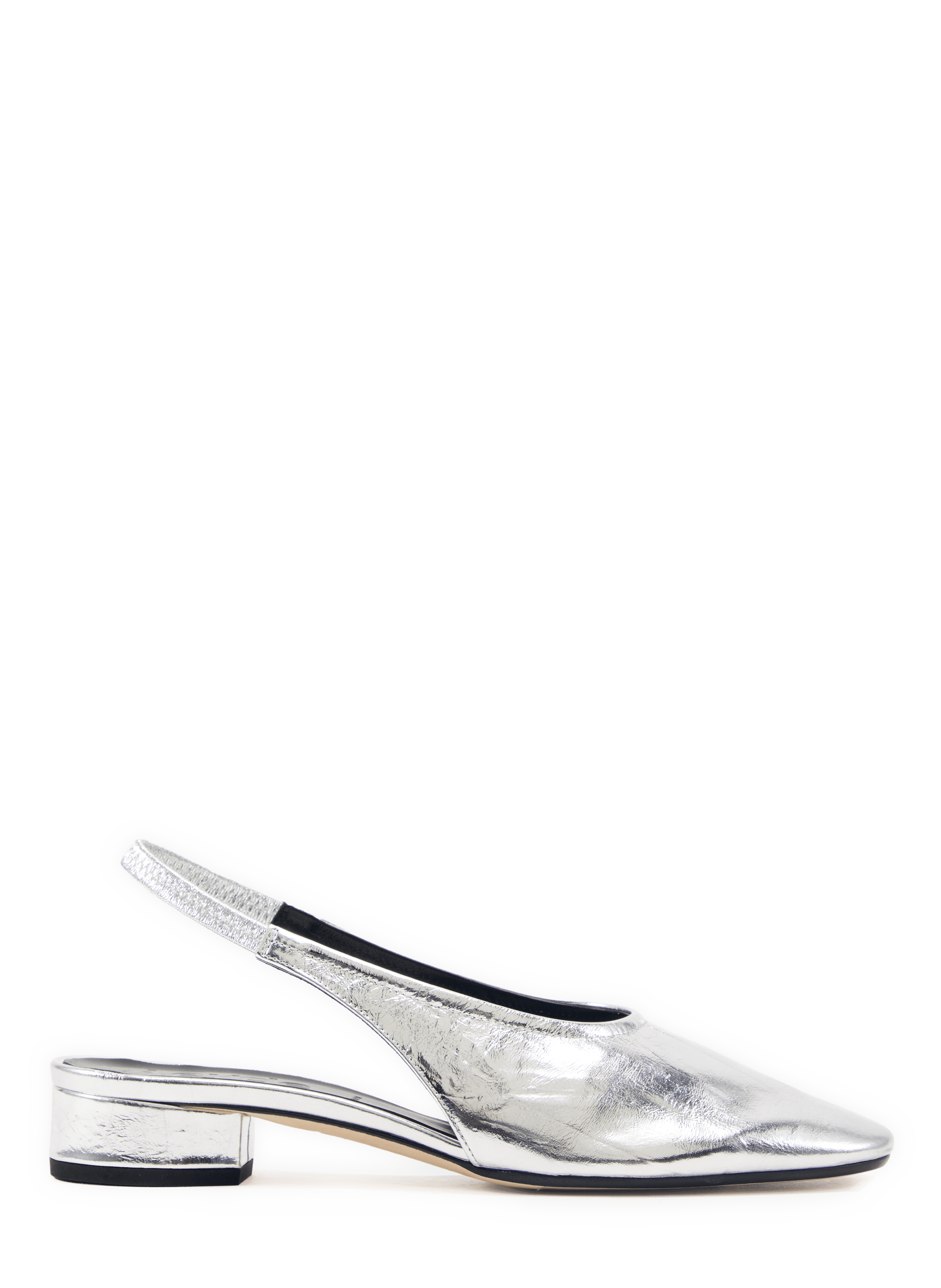 Sling-back in pelle di vitello metalizzata AEYDE Argento