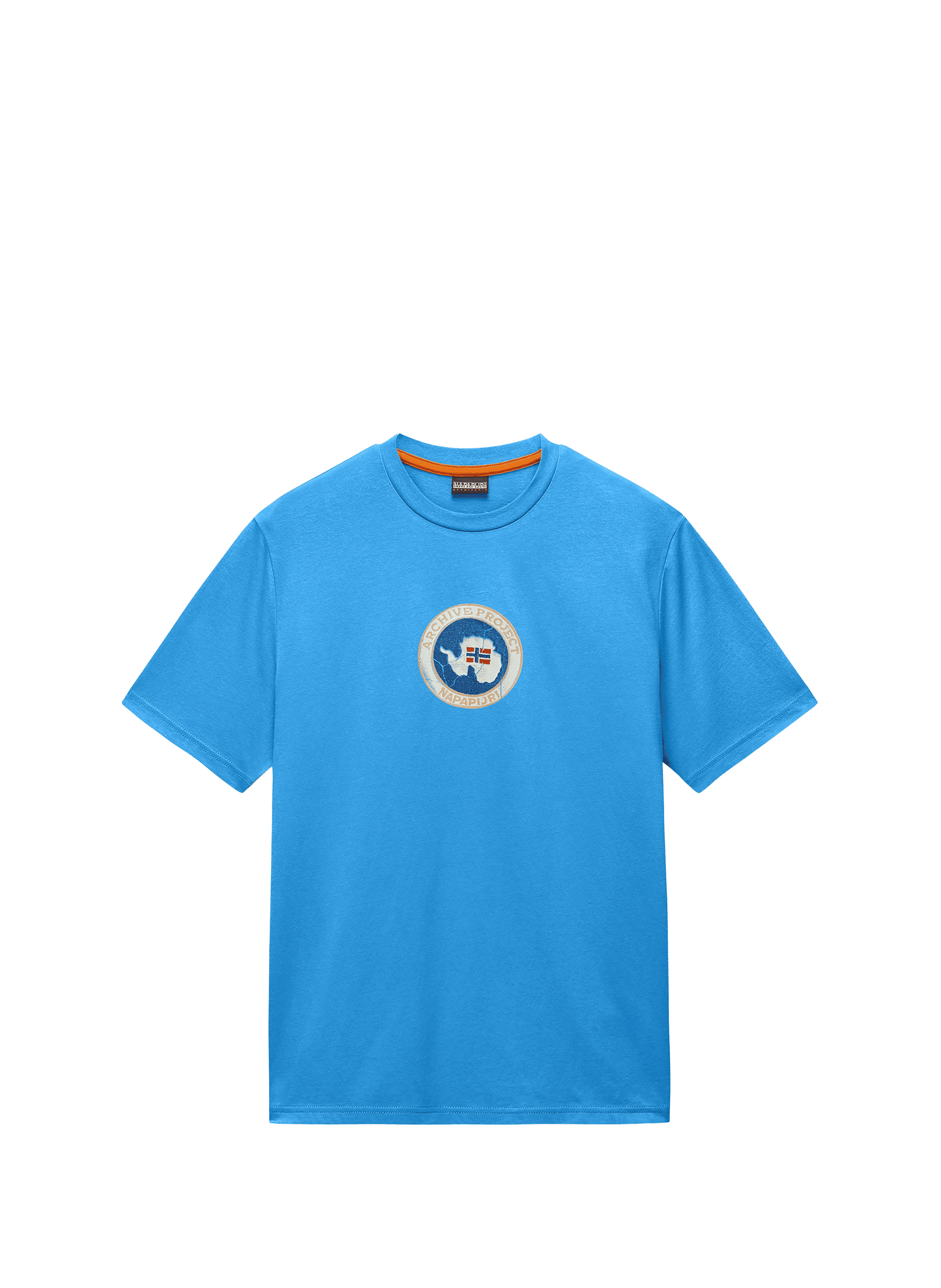 T-shirt imprimé Phos en coton NAPAPIJRI Bleu