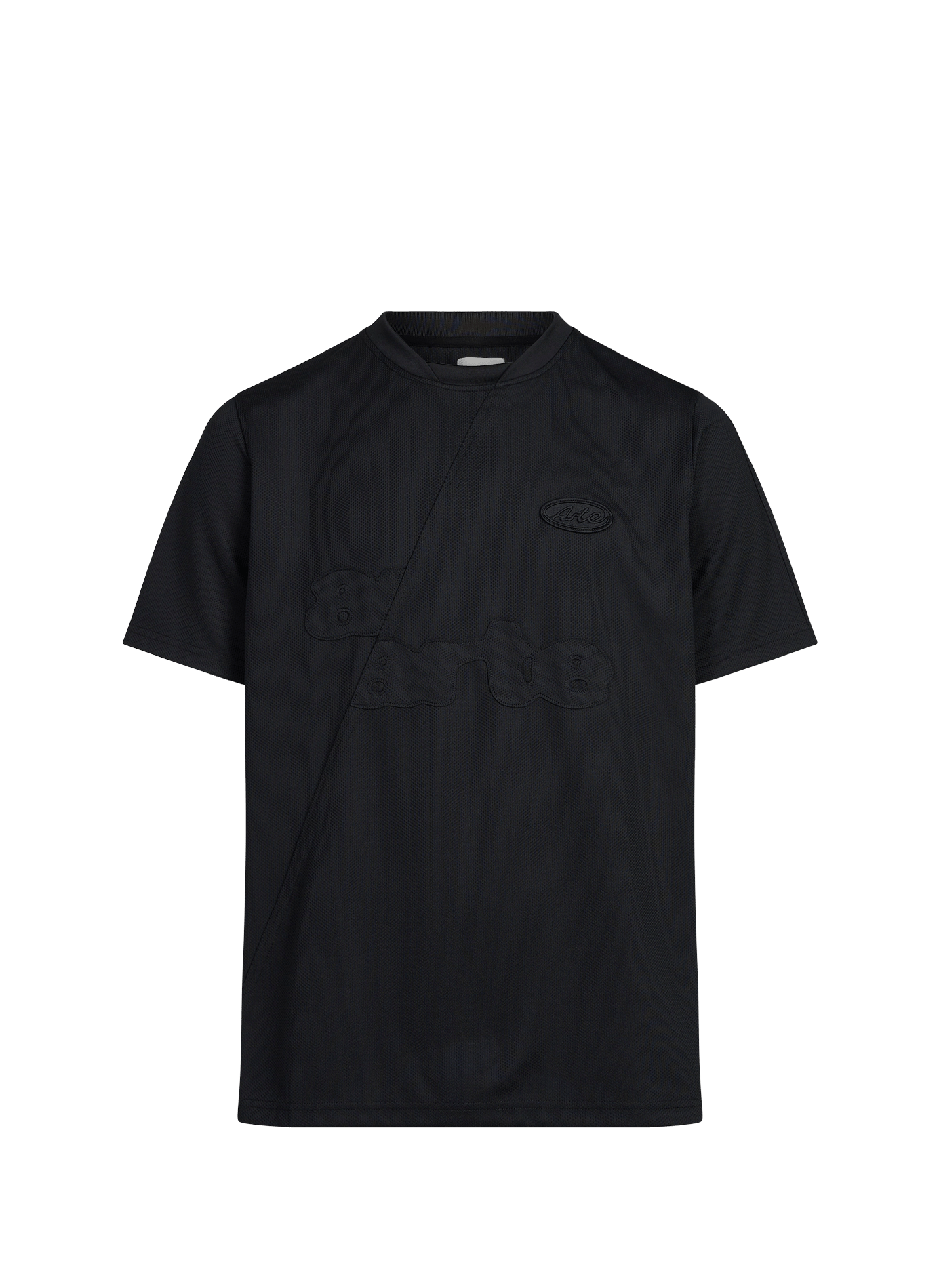 T-shirt de football avec séparation couture en biais ARTE ANTWERP Noir