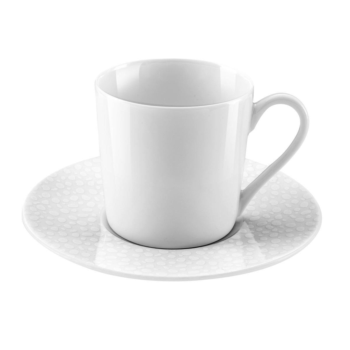 Baghera blanc - tasse et soucoupe café 12 cl (lot de 6) MEDARD DE NOBLAT Blanc