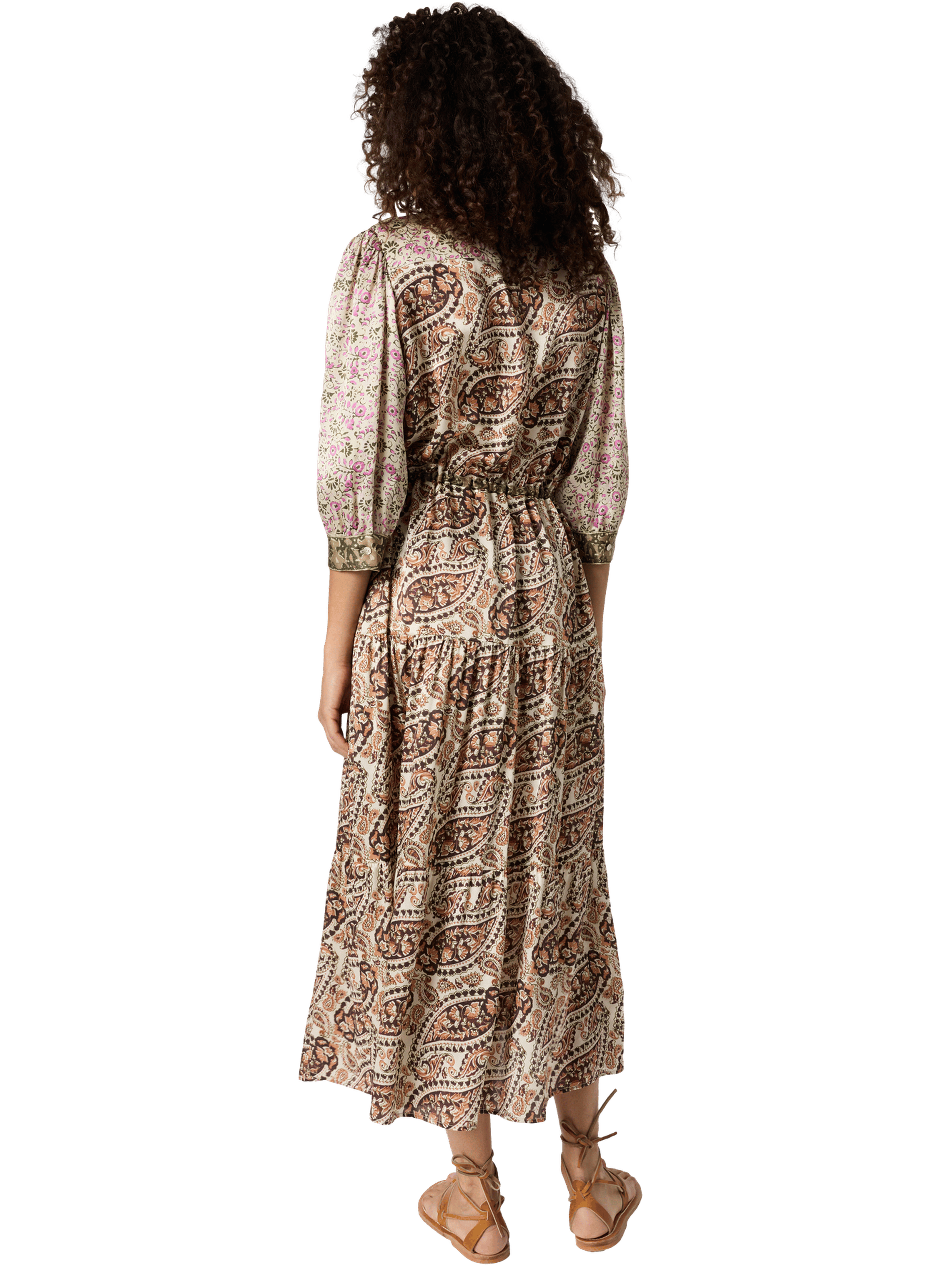Robe longue à fleurs en soie - roselina GERARD DAREL Multicolore
