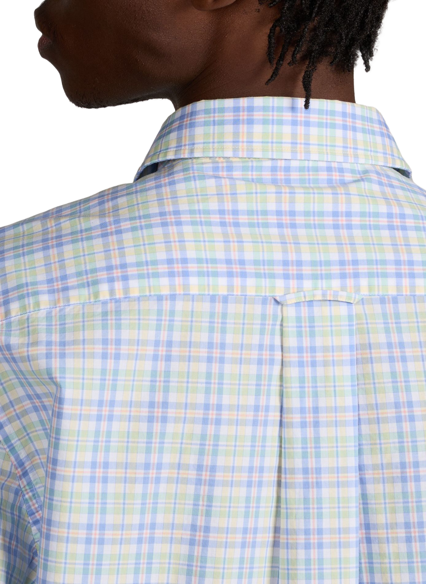 Chemise droite à carreaux en coton GANT Bleu