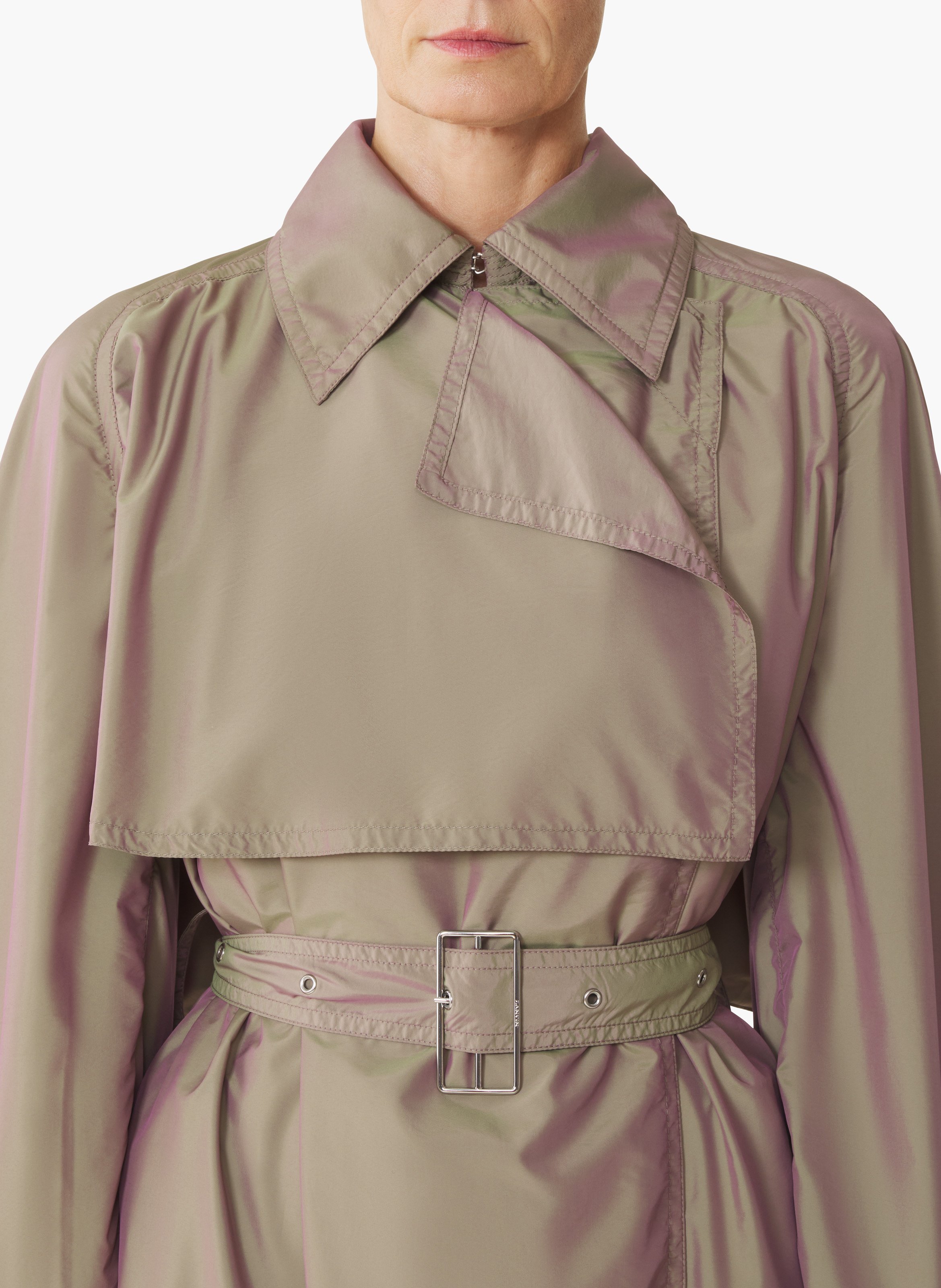 Trench fluide en taffetas LANVIN Beige