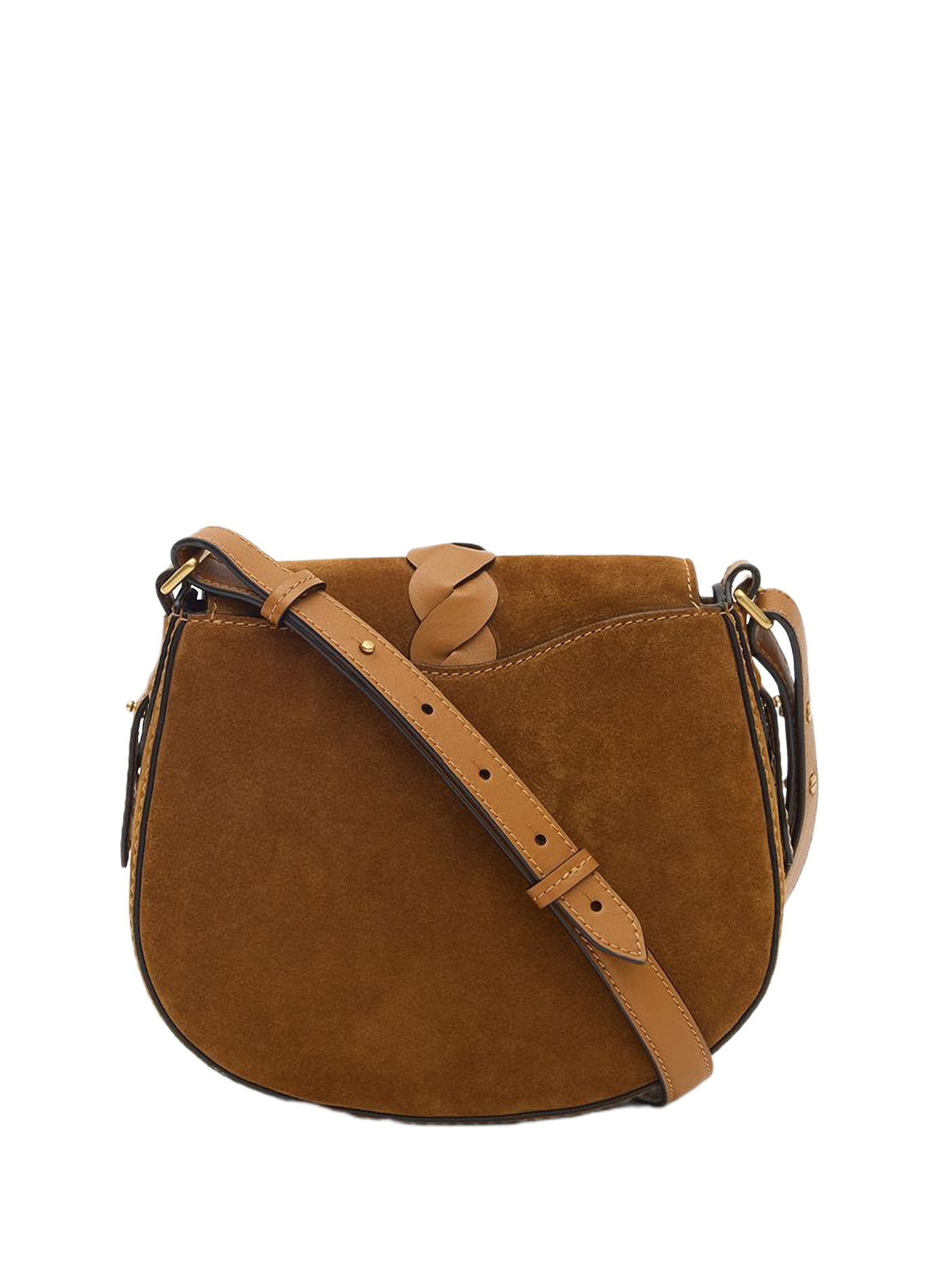 Sac à bandoulière Altay Small en cuir velours ISABEL MARANT Marron