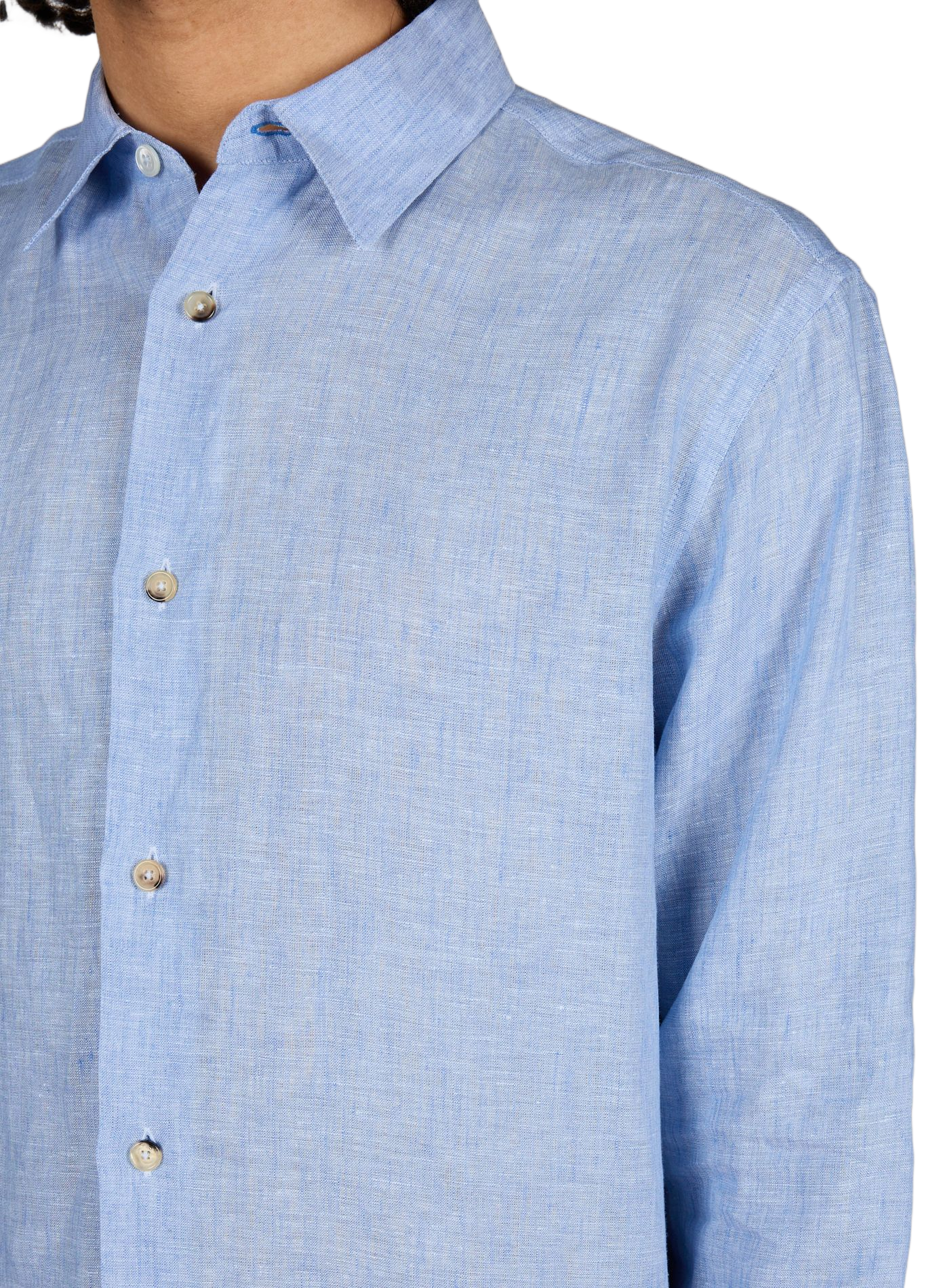 Chemise col classique en lin PAUL SMITH Bleu