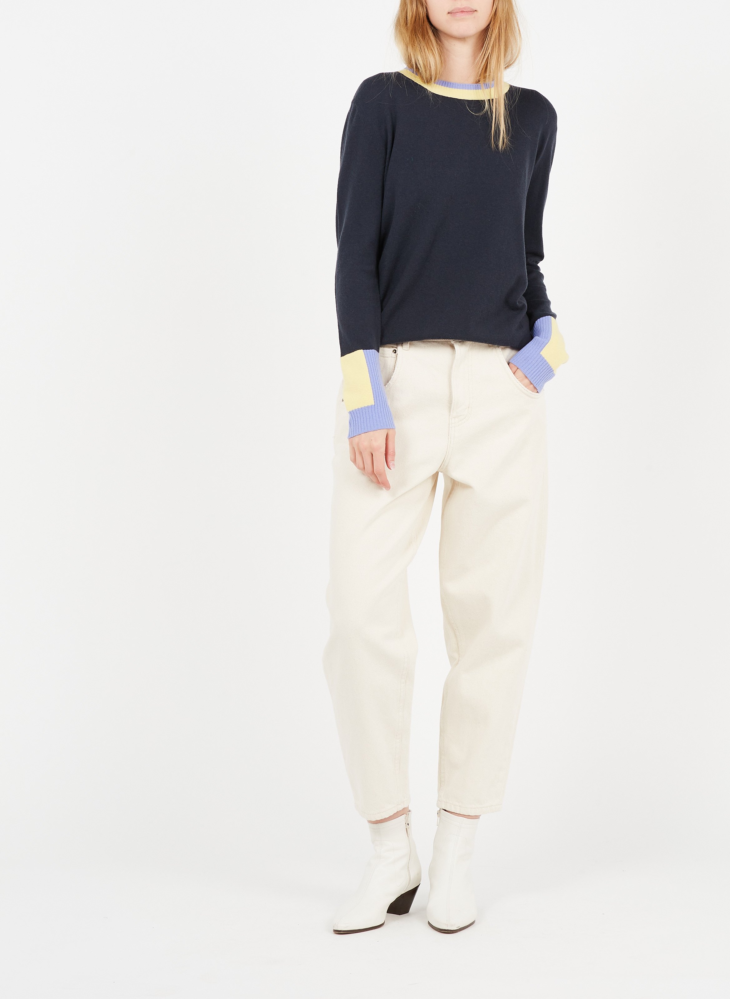 Jean droit en coton tineborow AMERICAN VINTAGE Beige