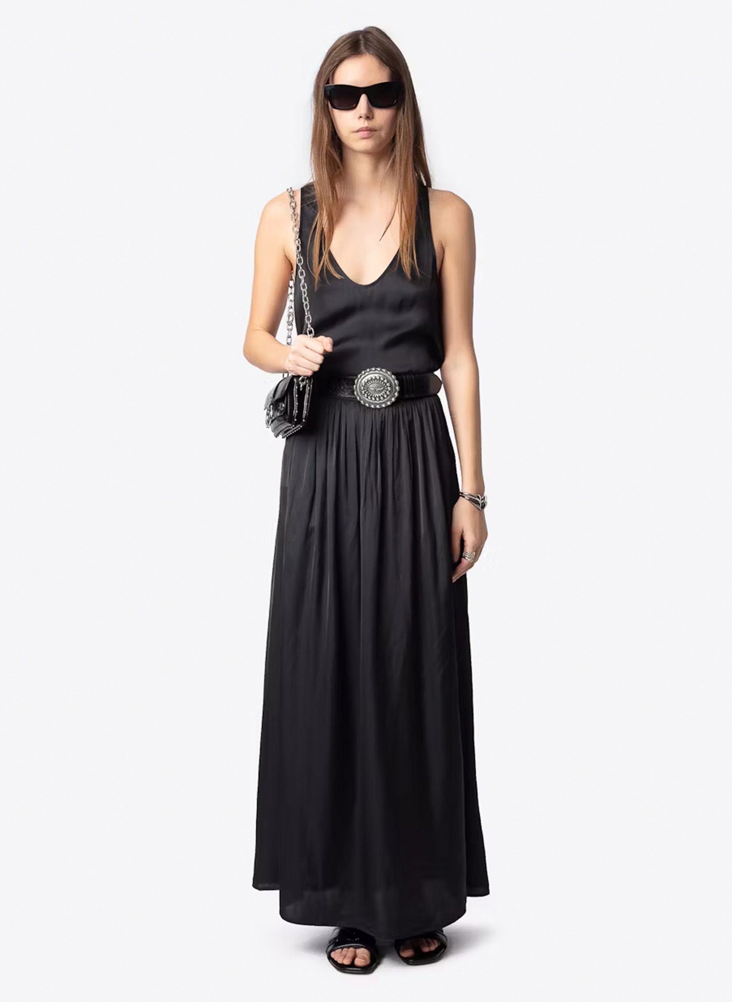 Jupe longue satinée jady ZADIG&VOLTAIRE Noir