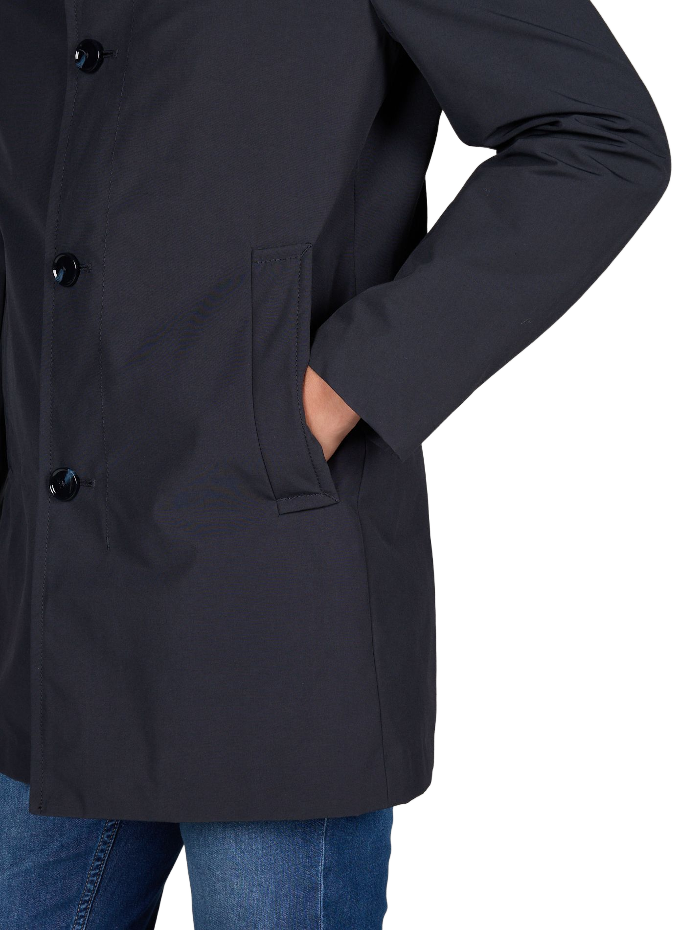 Cappotto dritto con collo alto STRELLSON Blu