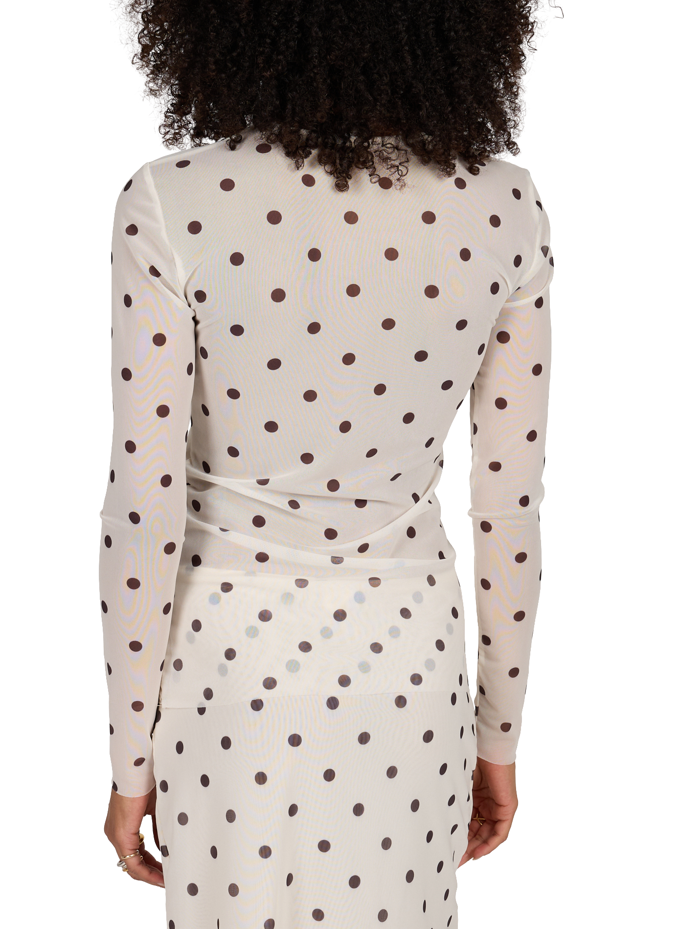 Top à pois manches longues BAUM UND PFERDGARTEN Beige