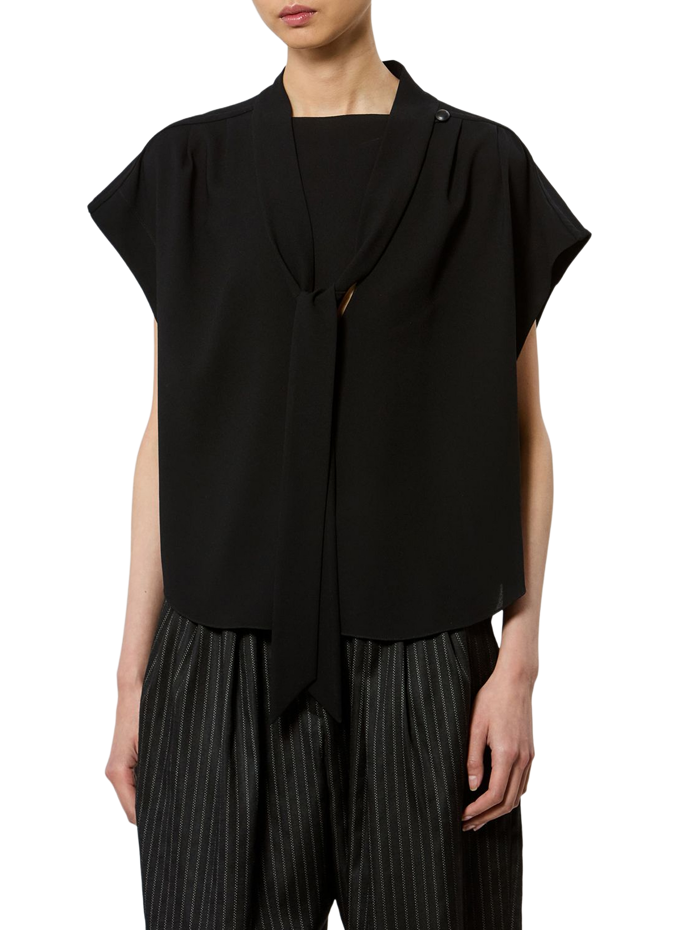 Sleeveless Selene scarf top ISABEL MARANT Black