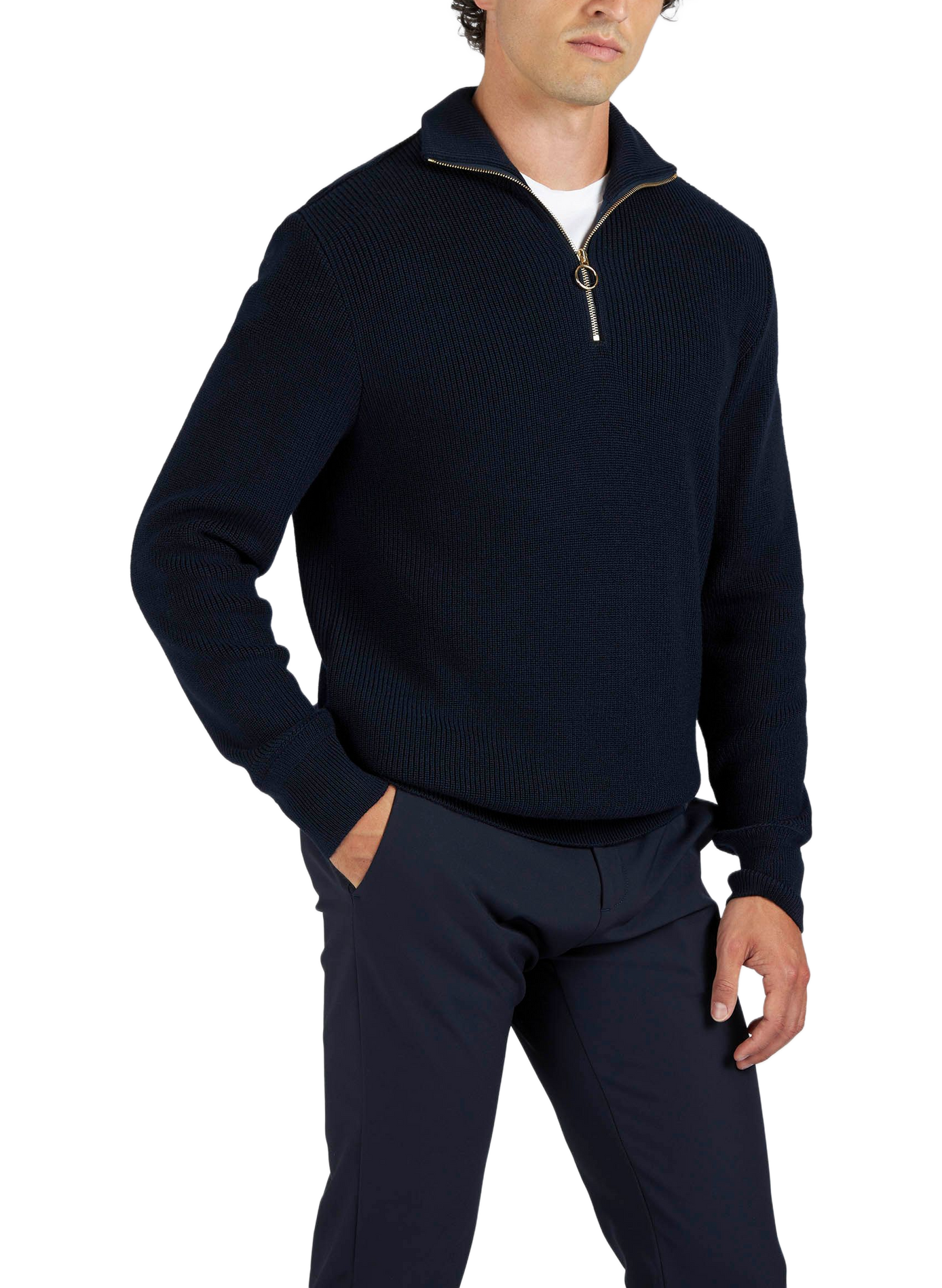 Straight ribbed wool blend pullover PAUL & SHARK Multicolour