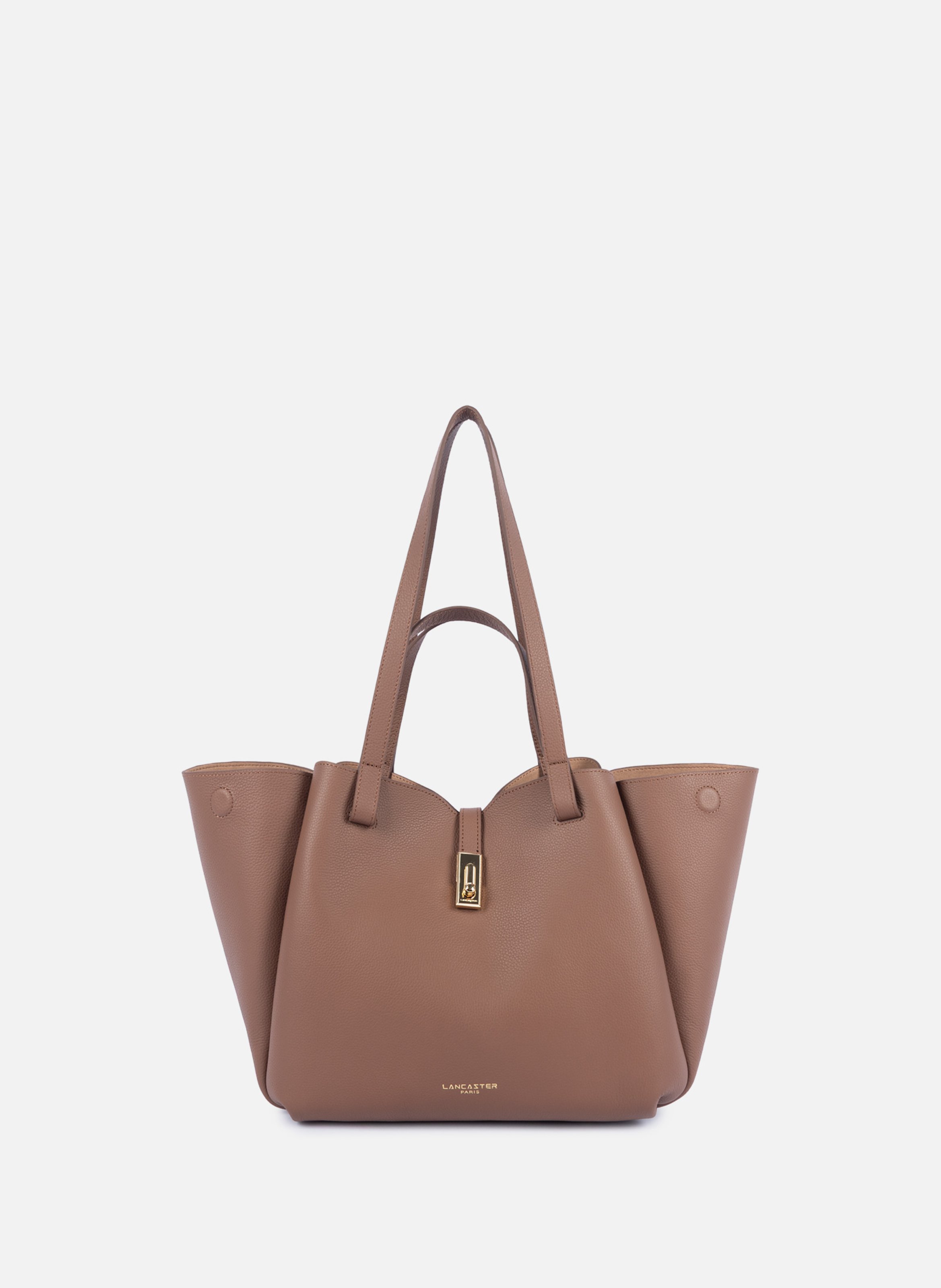 Grand sac cabas épaule - milano horizon LANCASTER Marron
