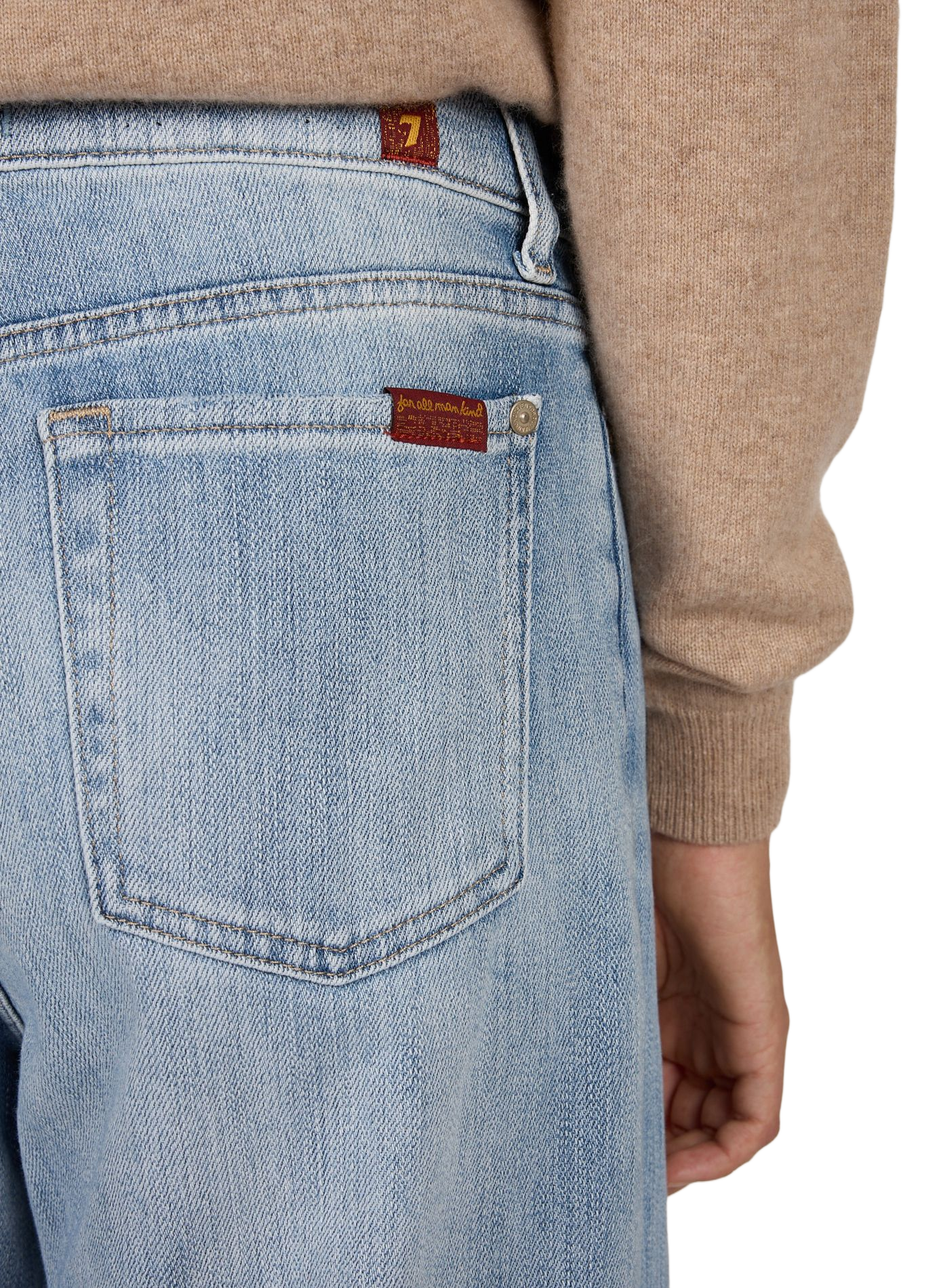 Wijde flared jeans Lotta van gemengd katoen 7 FOR ALL MANKIND Blauw