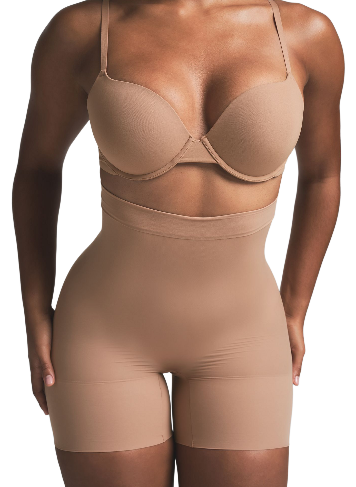 Short taille haute sculptant mi-cuisse SKIMS Marron
