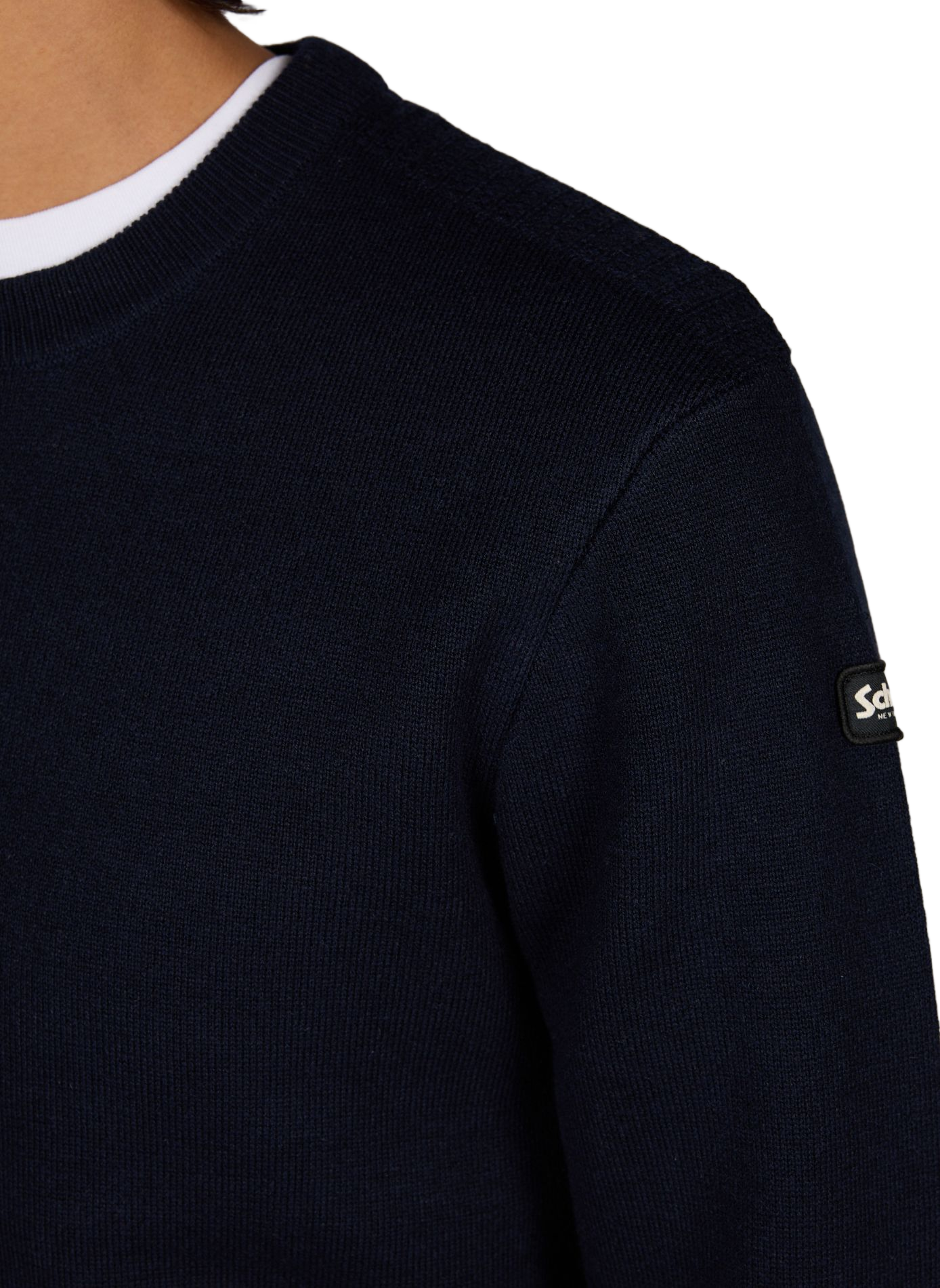 Pull en maille à logo SCHOTT Bleu