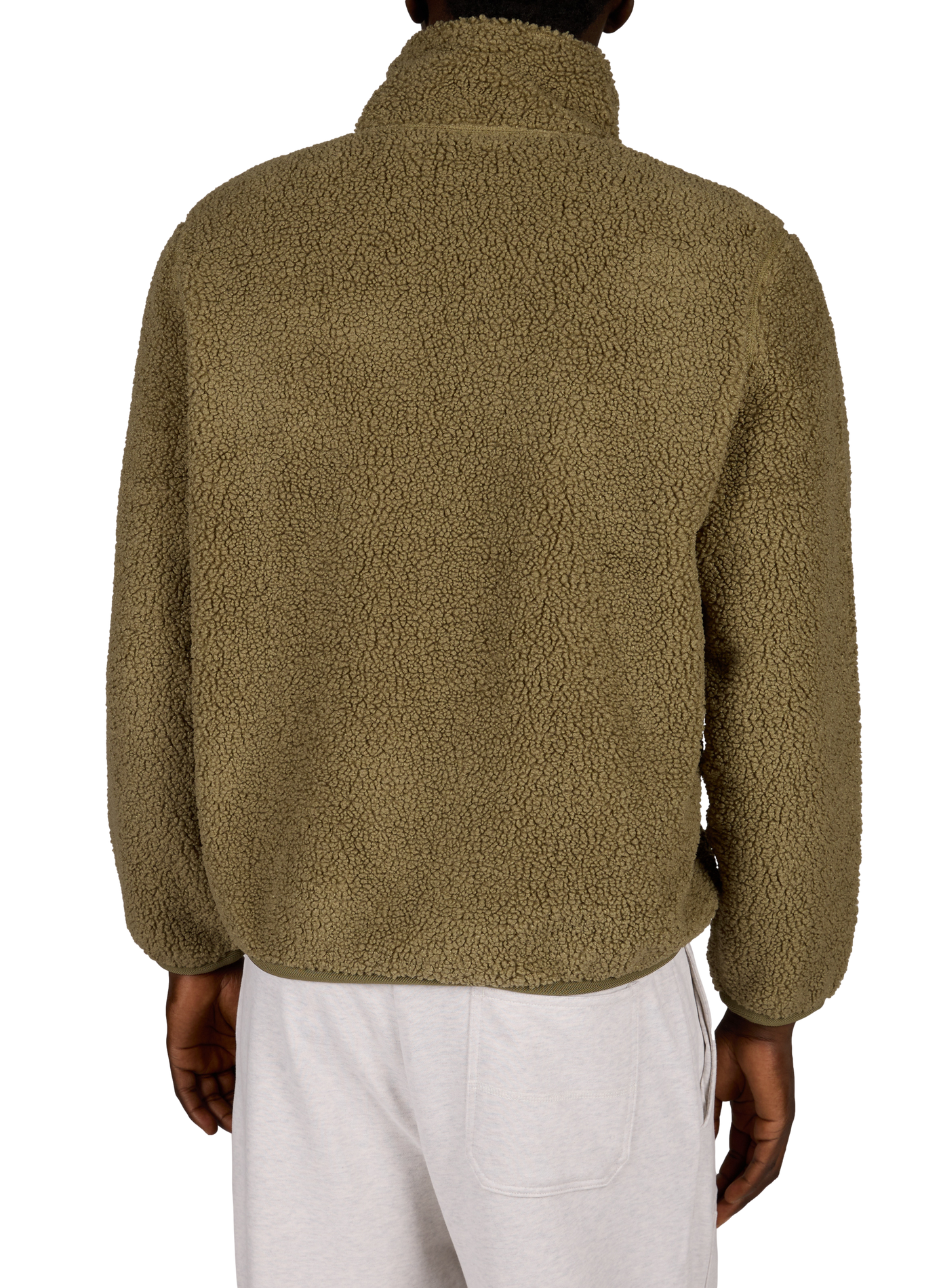 Pascal Reversible Double Sherpa Fleece Jacket K-WAY Khaki