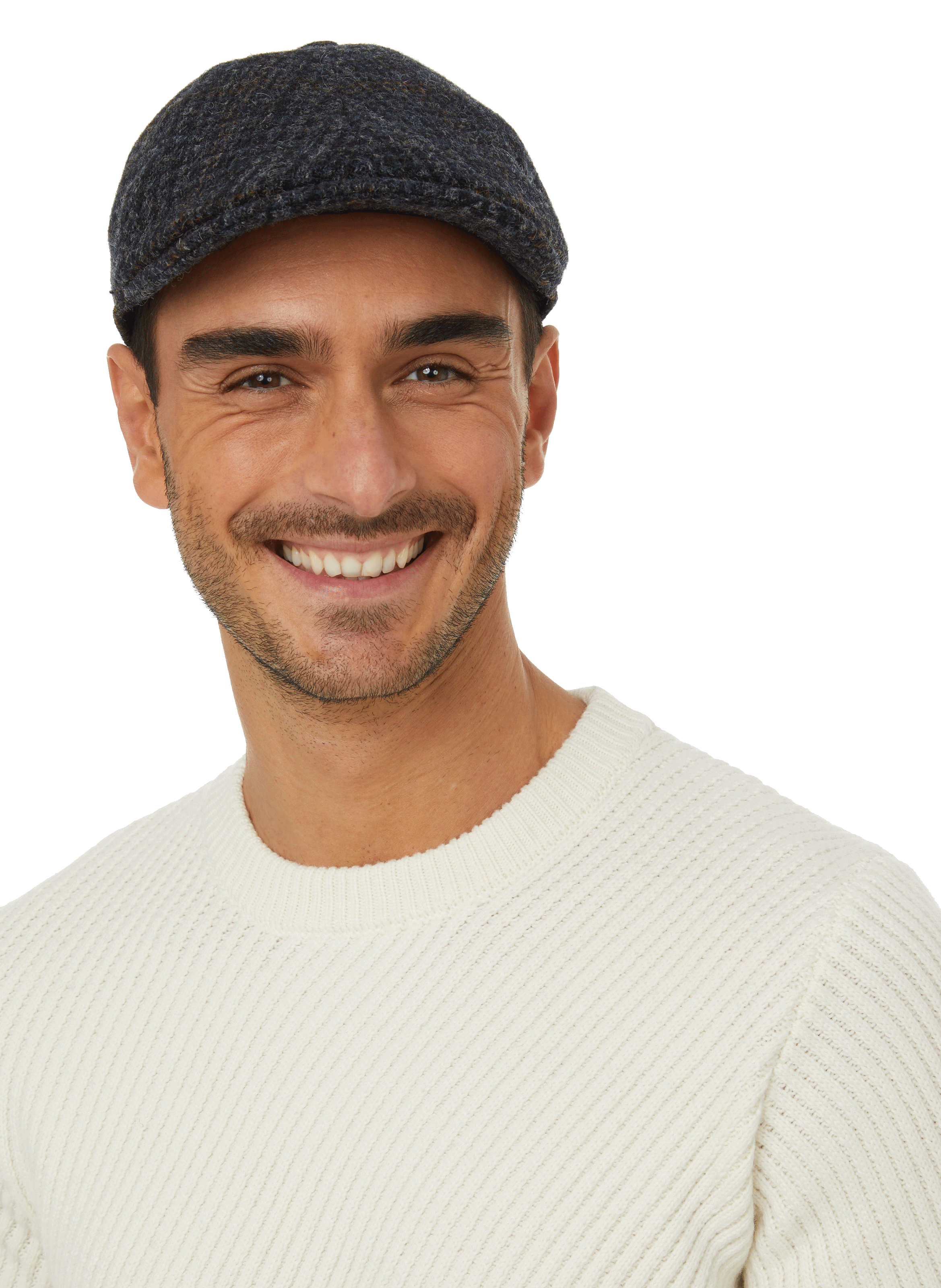 Casquette plate en laine vierge Multicolore