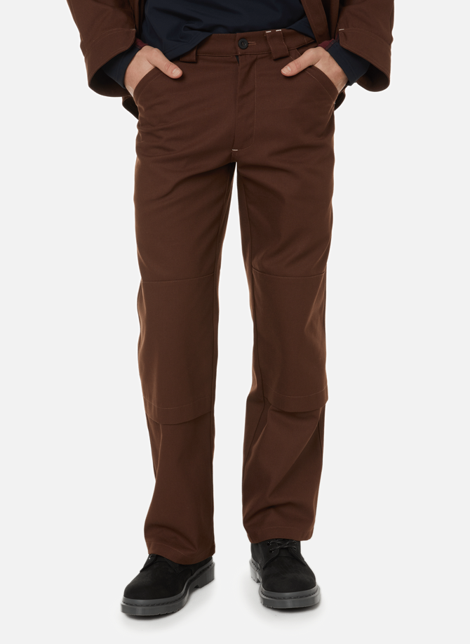 Straight cotton-blend trousers GR10K