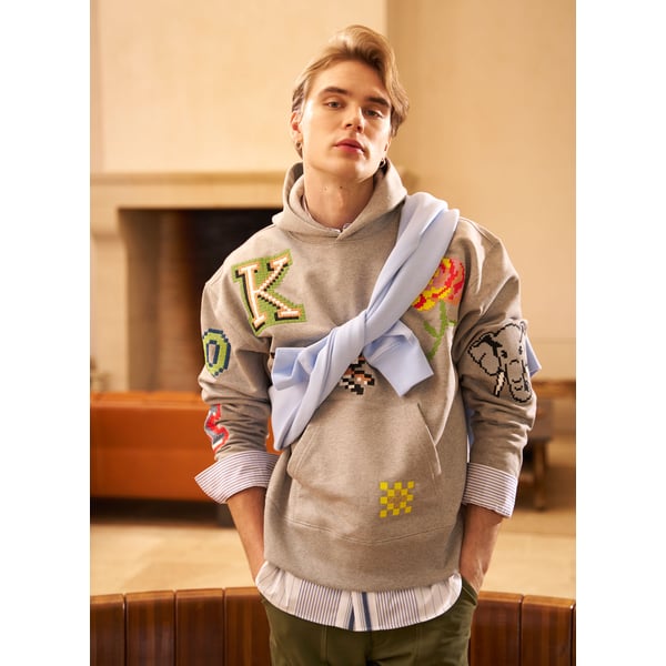 Hoodie à motif pixellisé