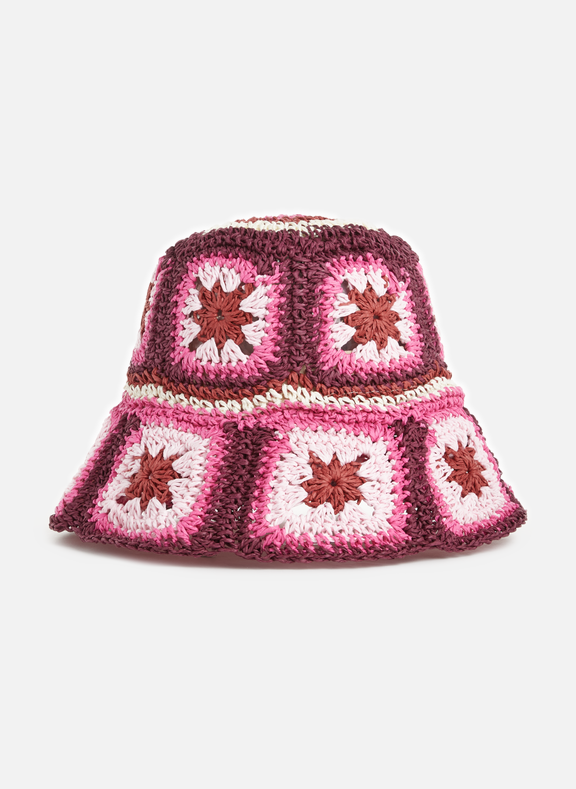 SAISON 1865 Straw bucket hat  Pink