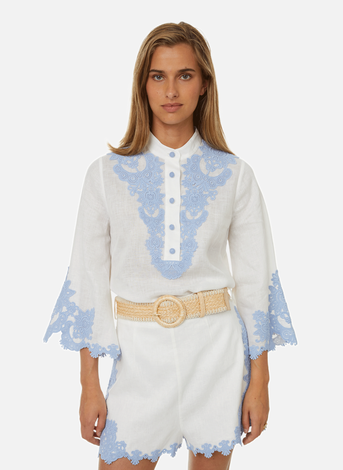 Linen embroidered blouse ZIMMERMANN