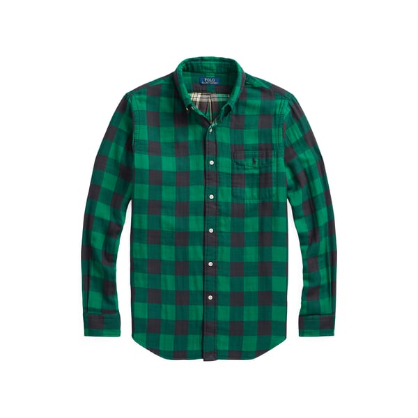 Chemise à carreaux en flanelle de coton